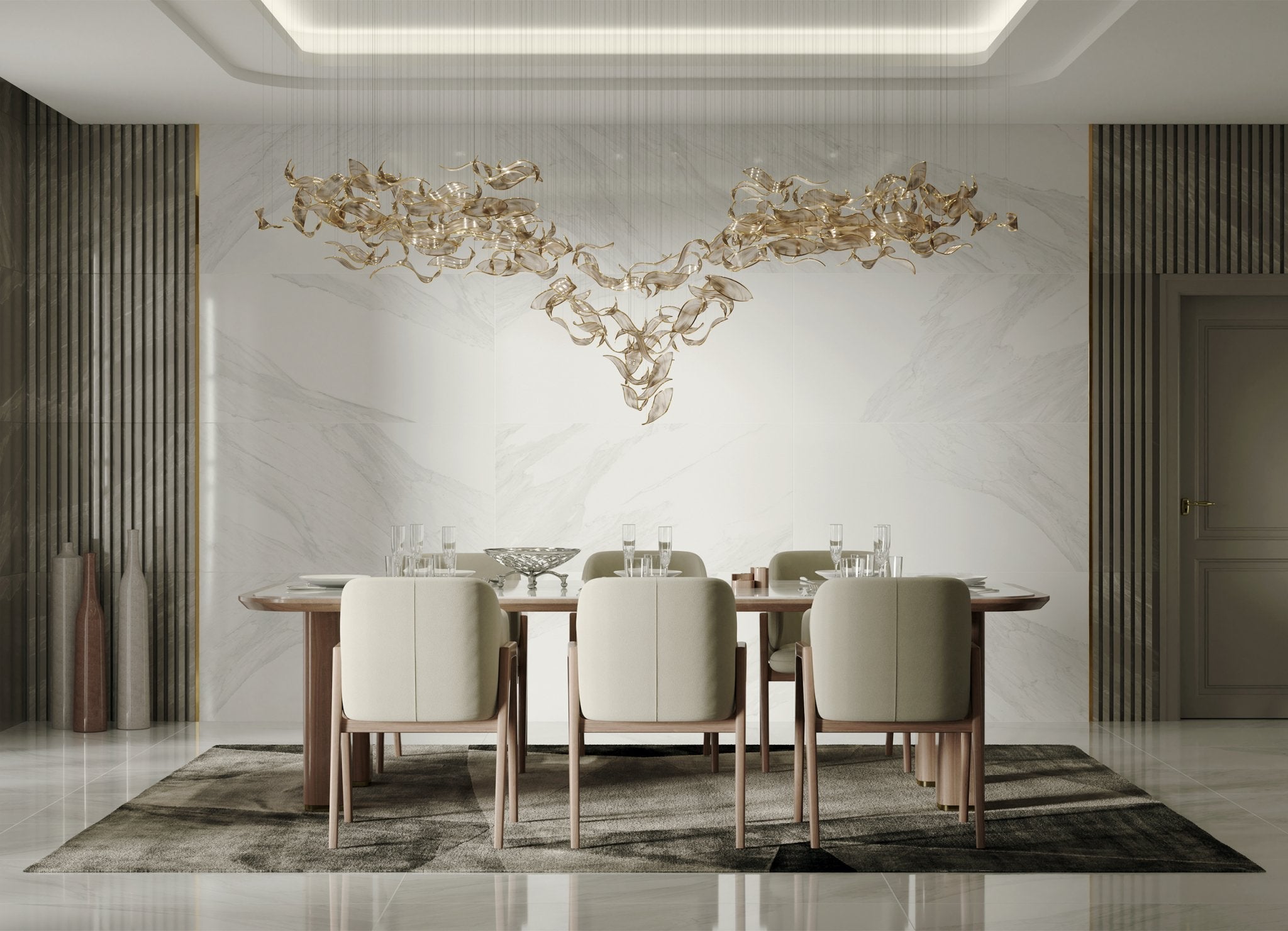 Velelora Chandelier Cascading Leaf Luxe