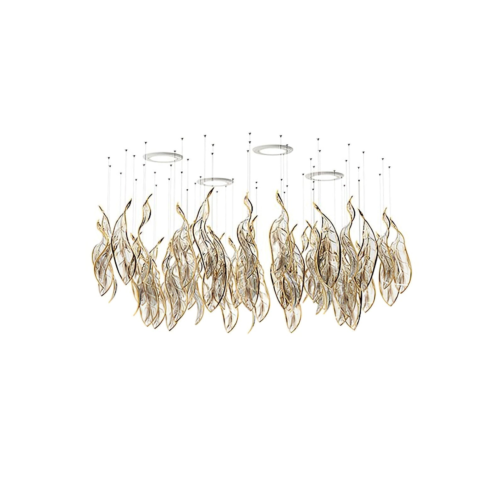 Velelora Chandelier Cascading Leaf Luxe