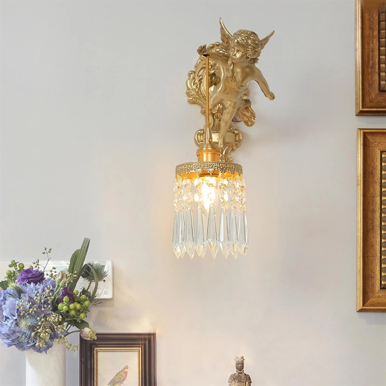Bex Flying Angel Glass Wall Light