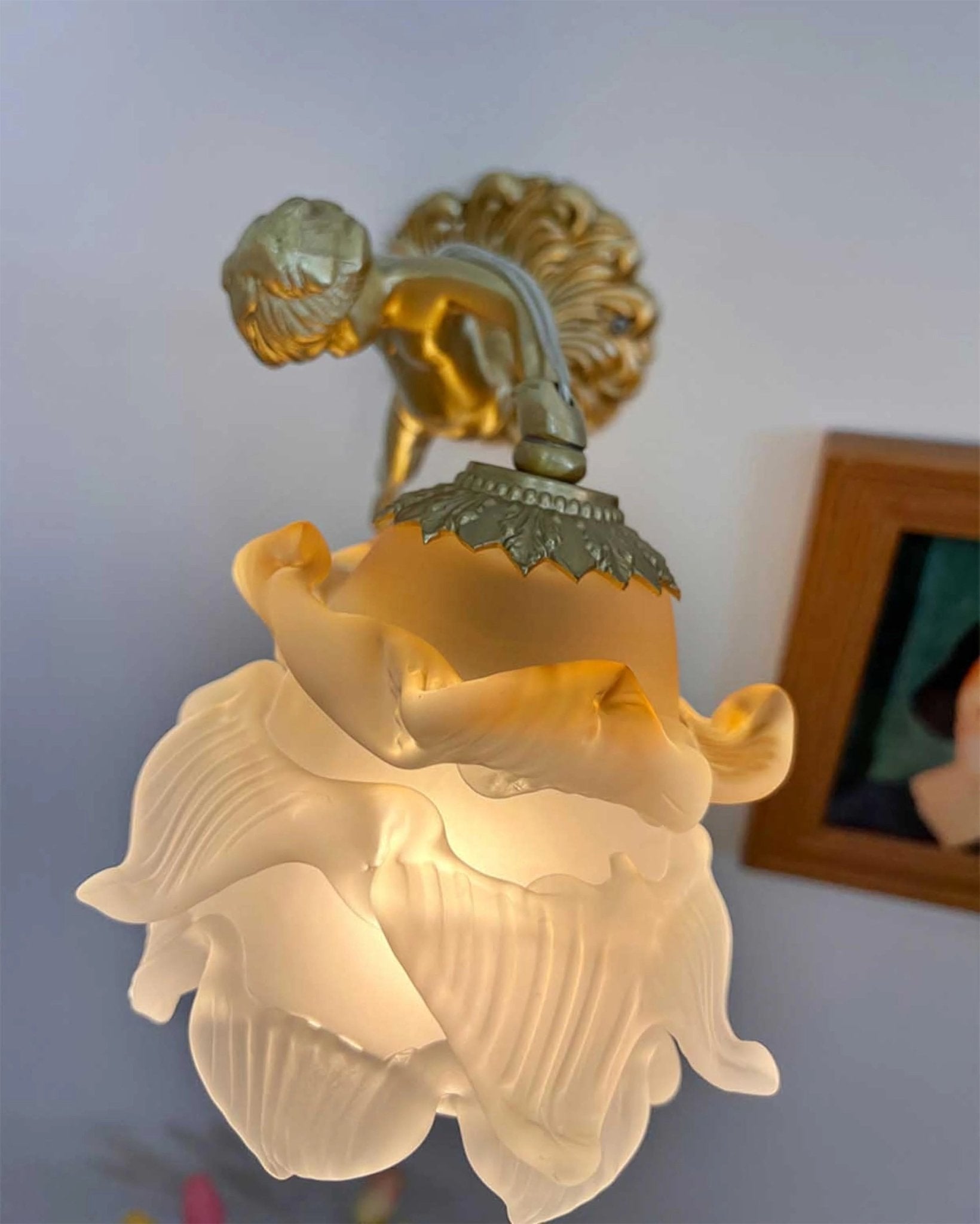 Bex Flying Angel Glass Wall Light