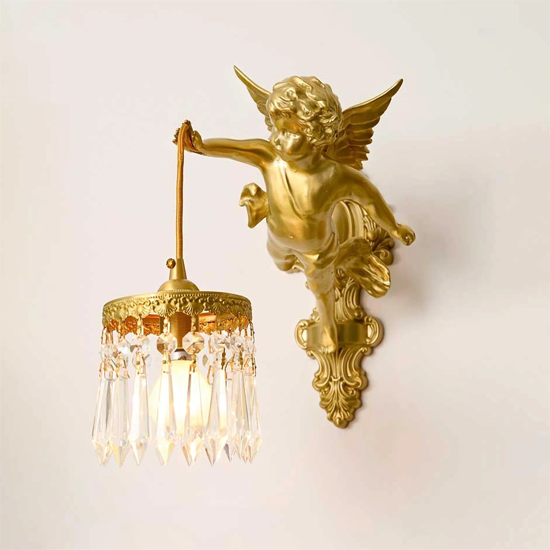 Bex Flying Angel Glass Wall Light