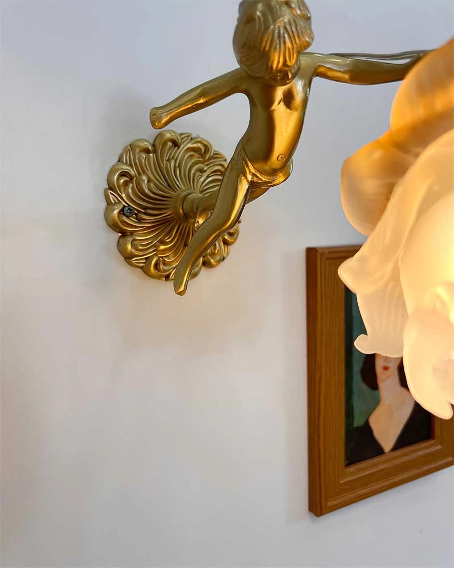 Bex Flying Angel Glass Wall Light