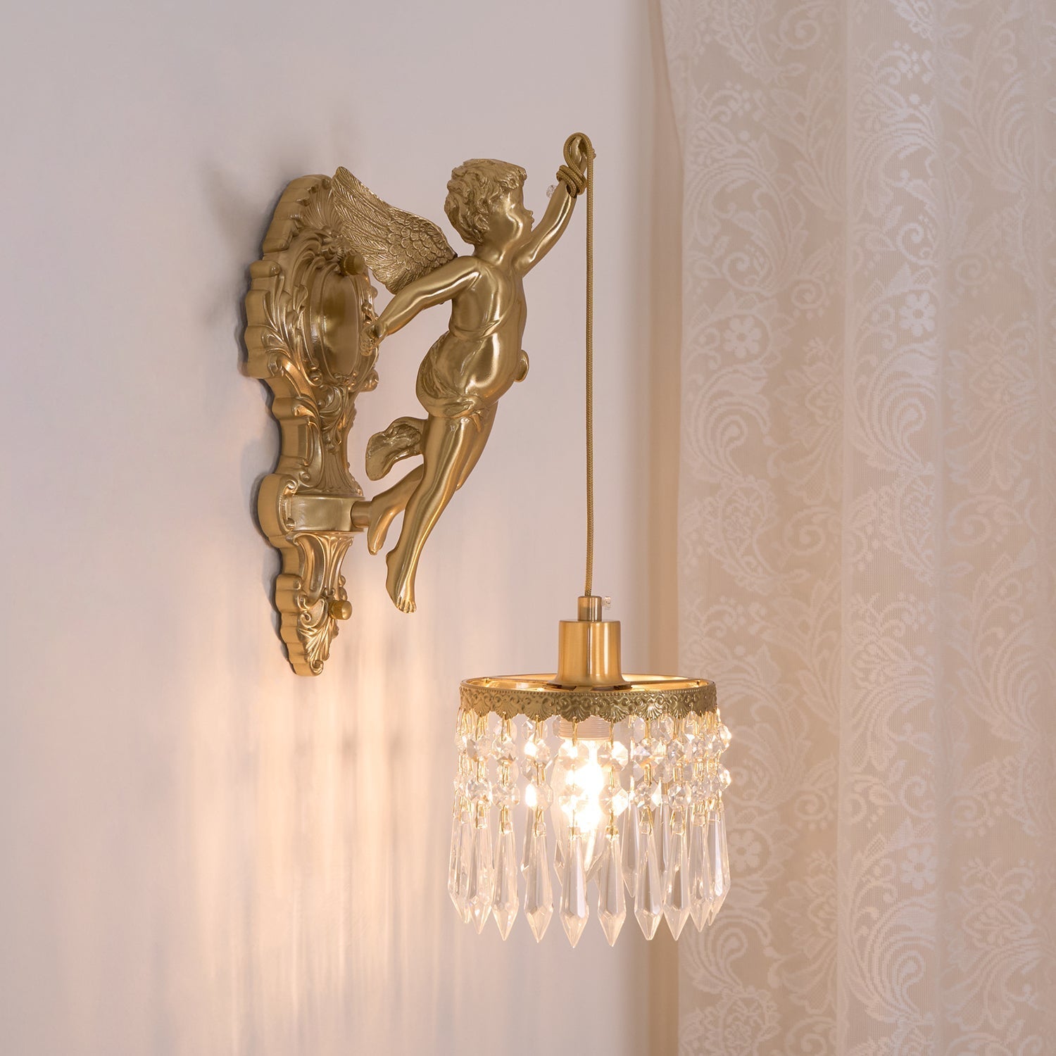 Bex Flying Angel Glass Wall Light