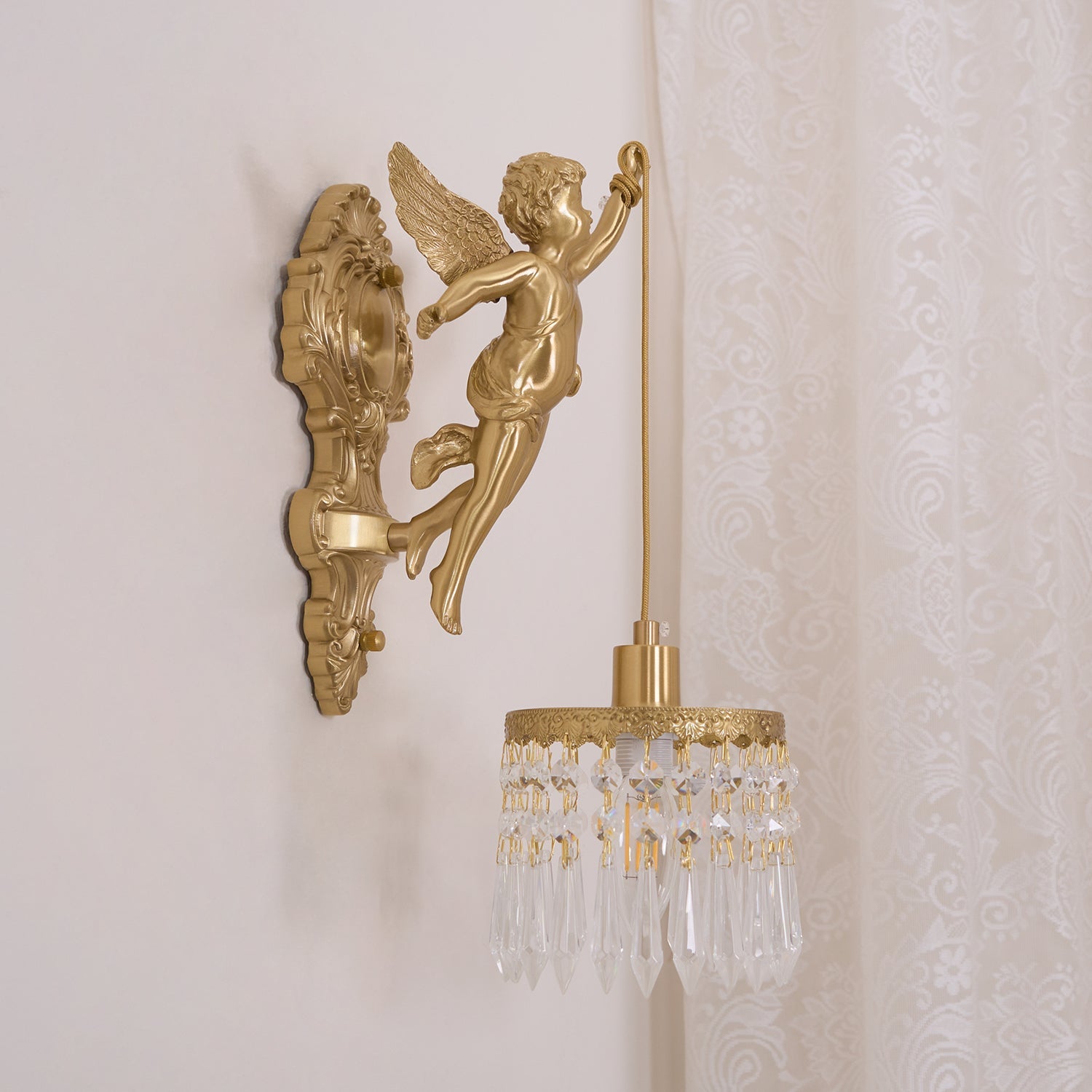 Bex Flying Angel Glass Wall Light