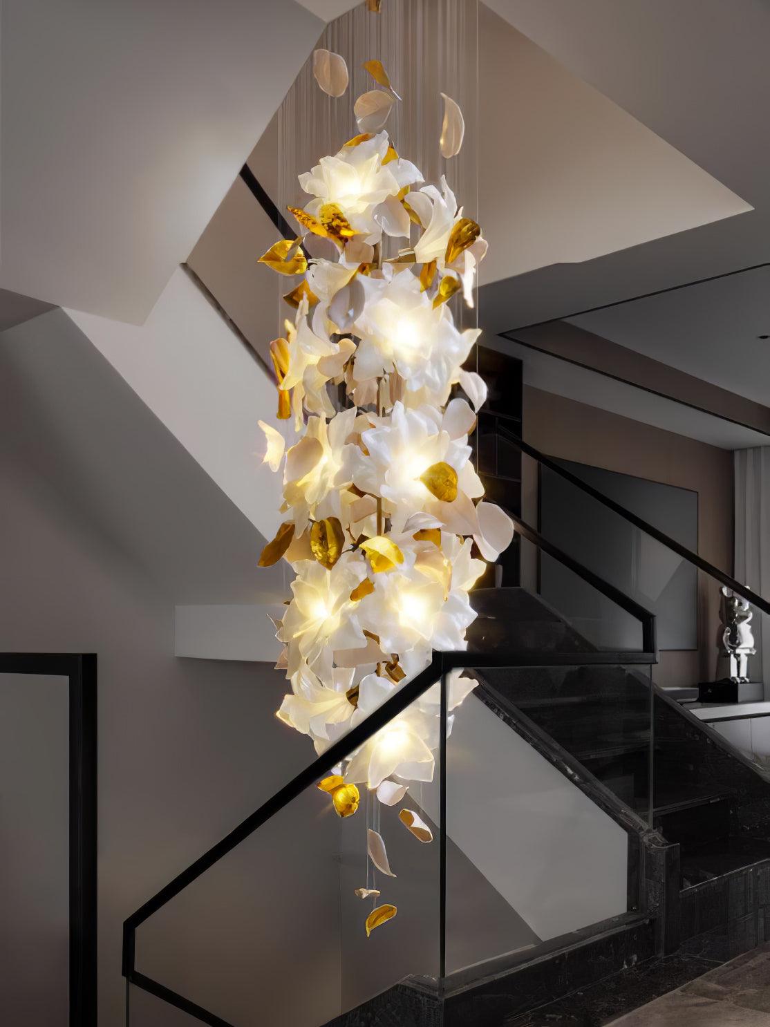 Araeos Flying Flowers Fluttering Brass Chandelier - Neutral Decor