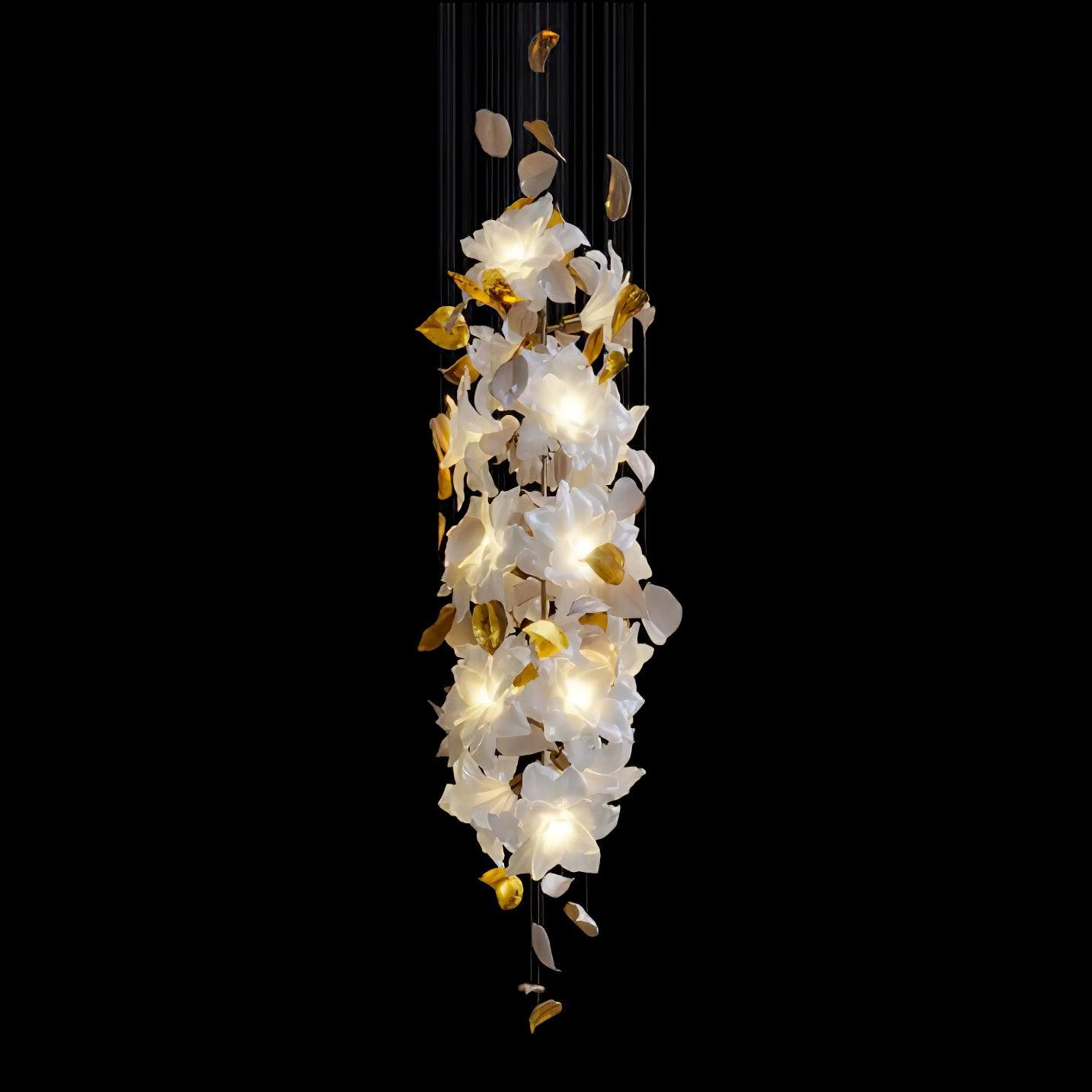 Araeos Flying Flowers Fluttering Brass Chandelier - Neutral Decor