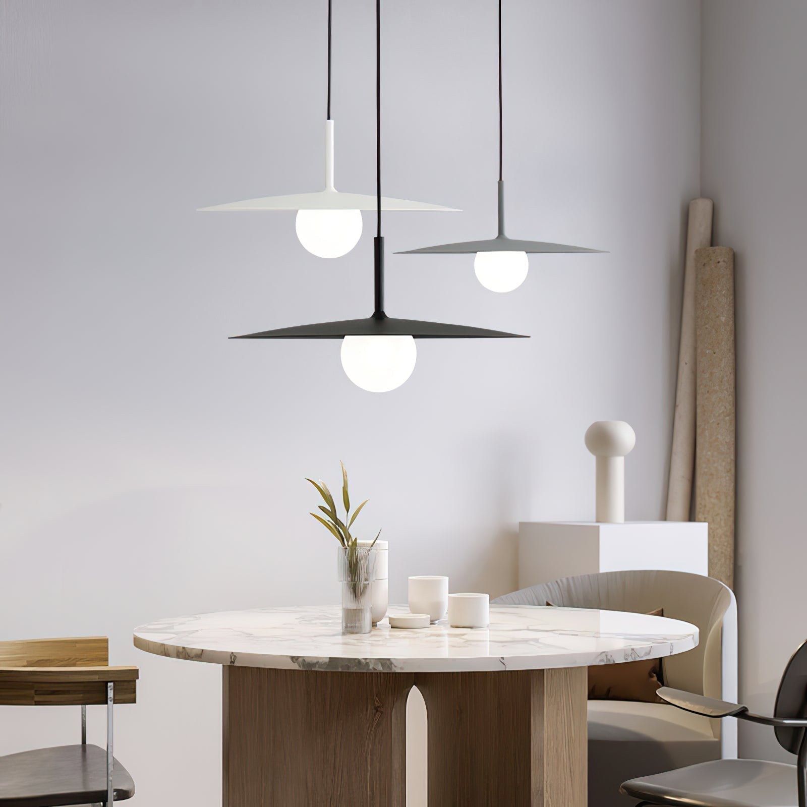 Norerise Pendant Lamp Plate Shade for Living Room