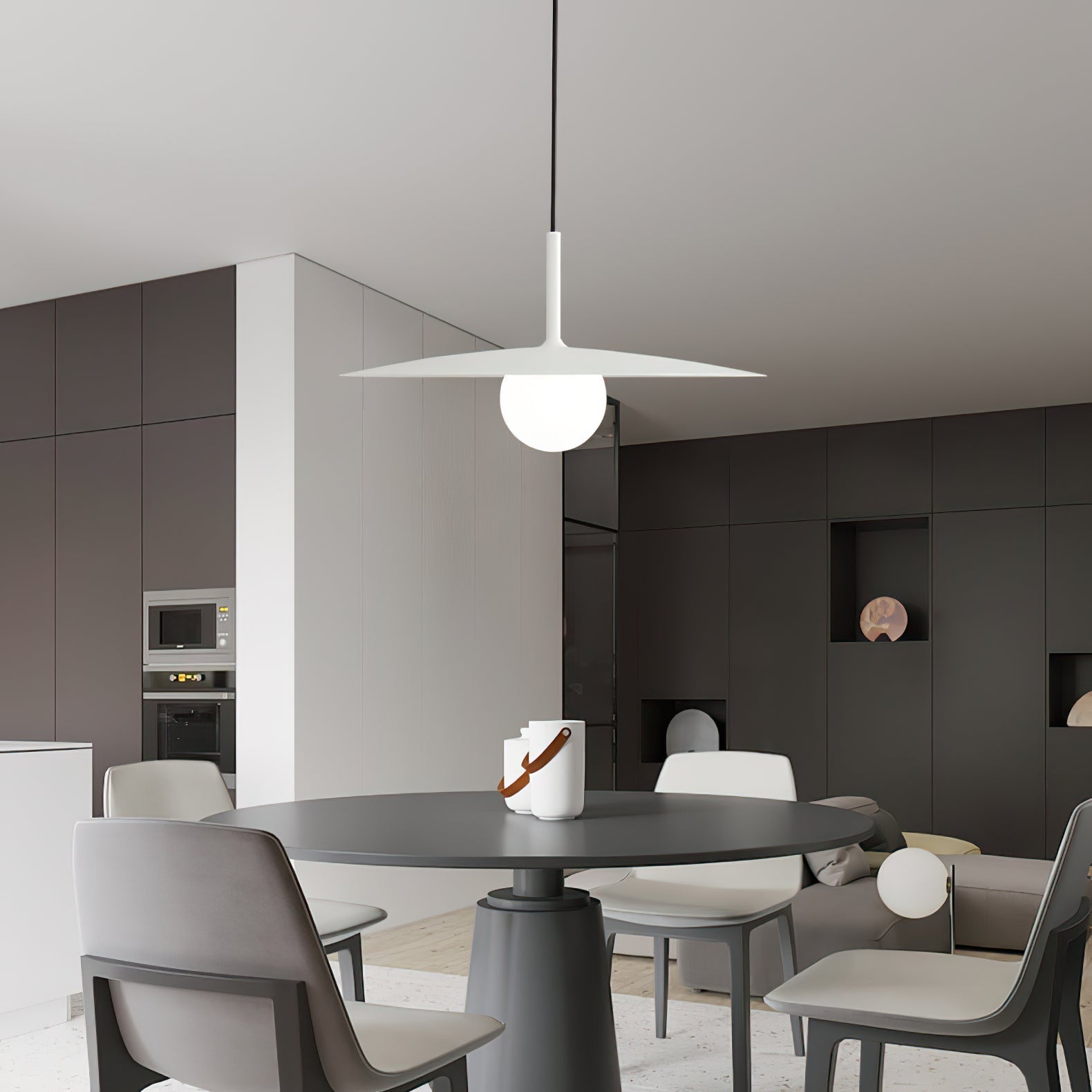 Norerise Pendant Lamp Plate Shade for Living Room