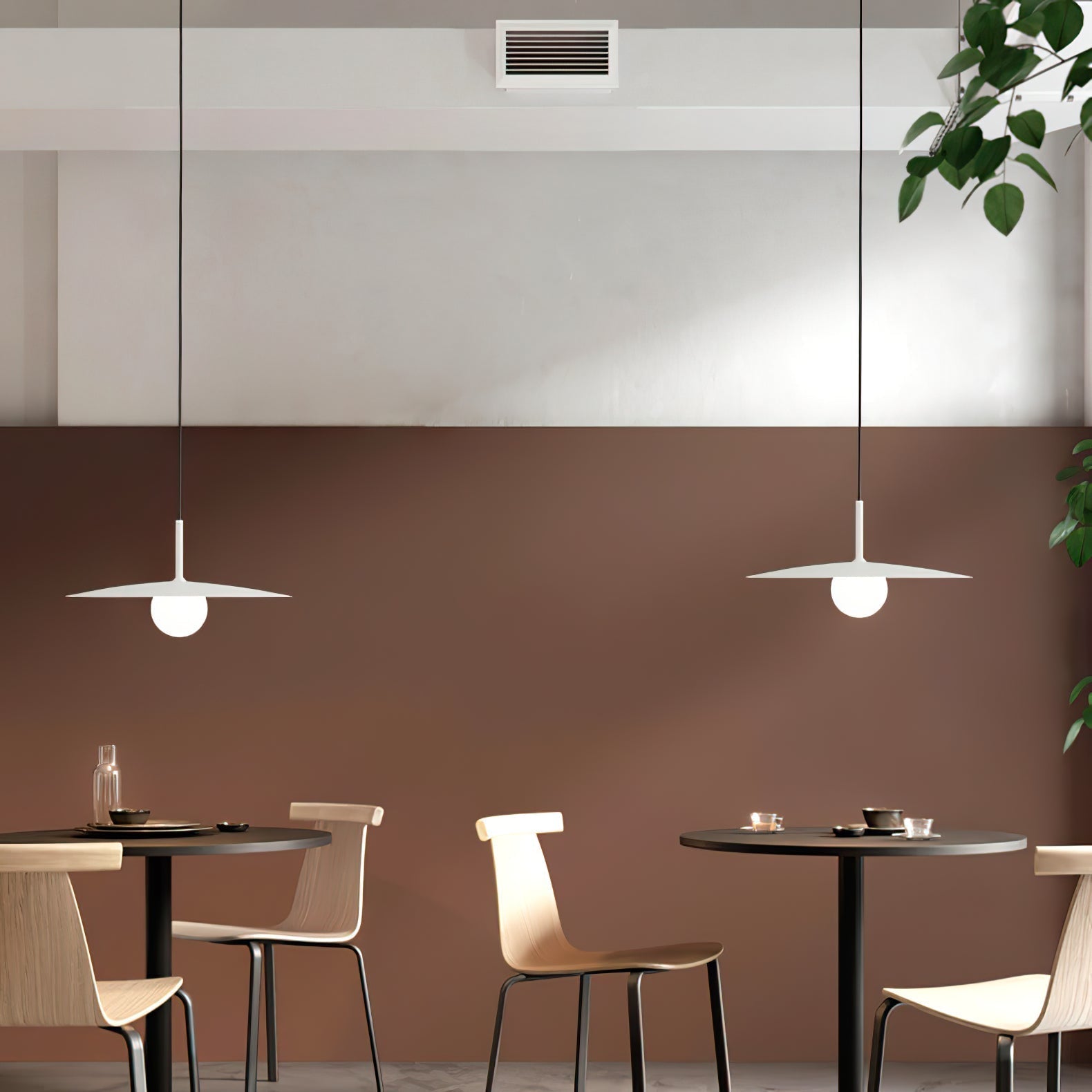 Norerise Pendant Lamp Plate Shade for Living Room