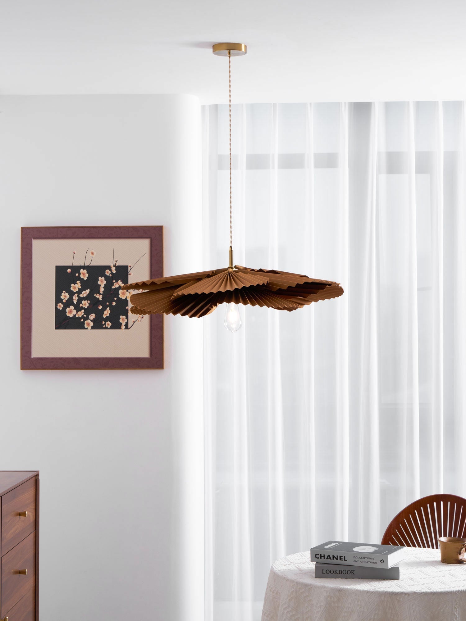 Wilto Pendant Lamp Lotus Leaf Folded Paper Floral