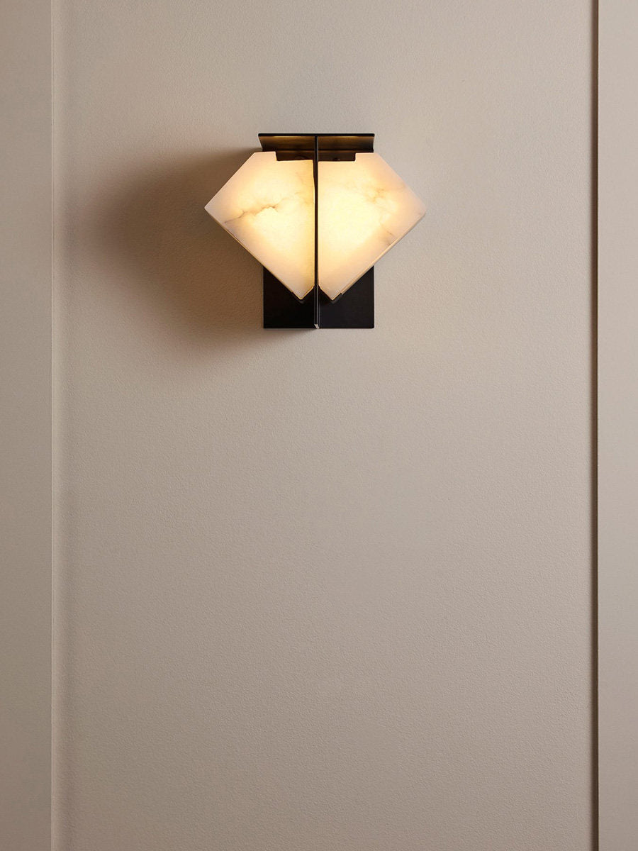 Albanelia Halo Alabaster Wall Sconce