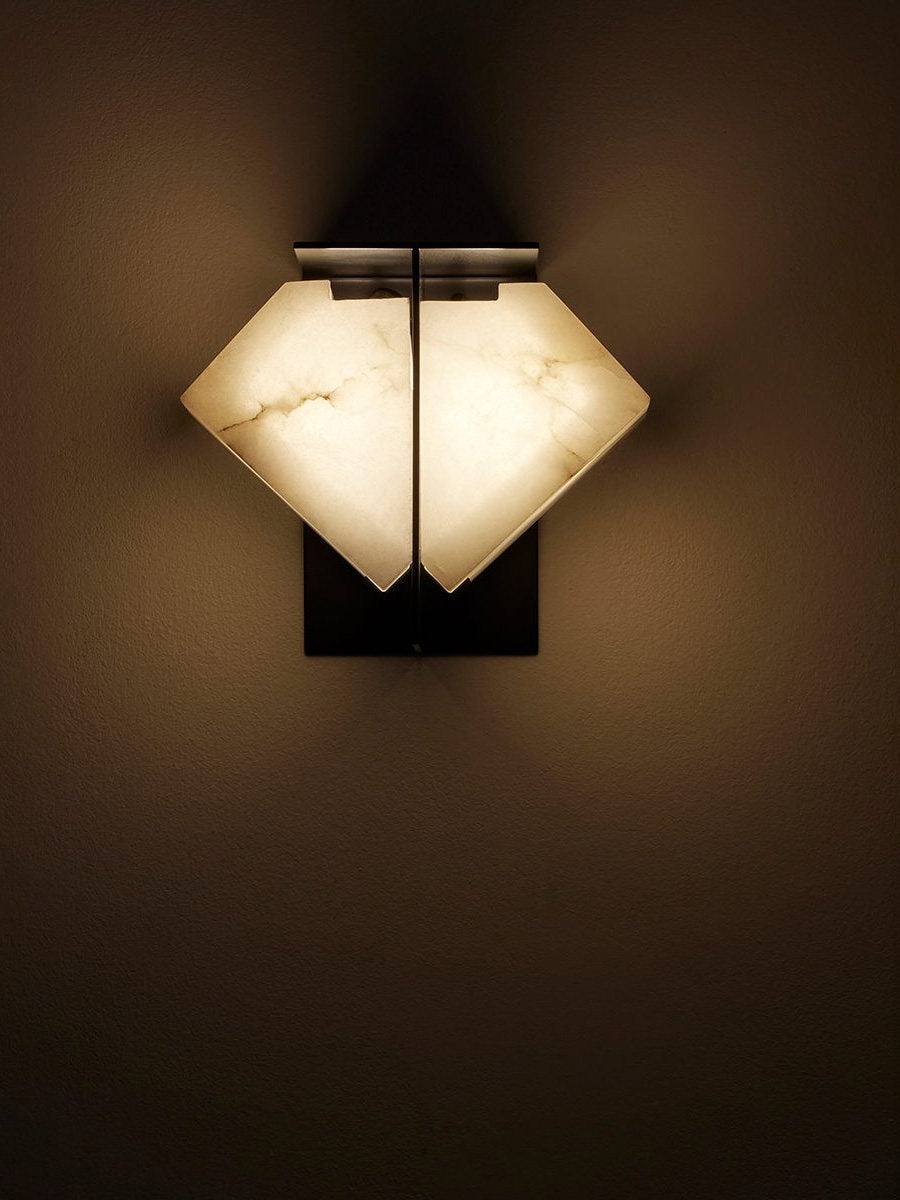 Albanelia Halo Alabaster Wall Sconce
