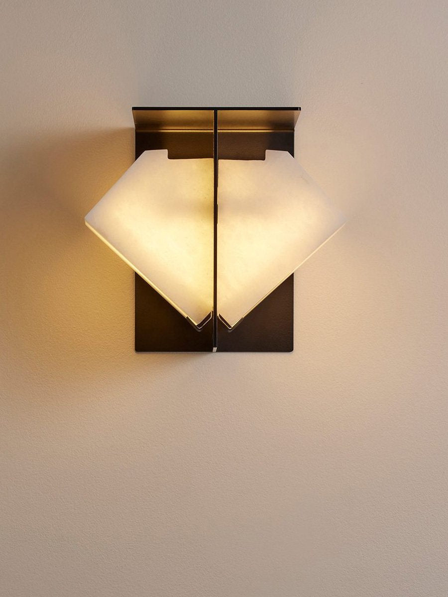 Albanelia Halo Alabaster Wall Sconce