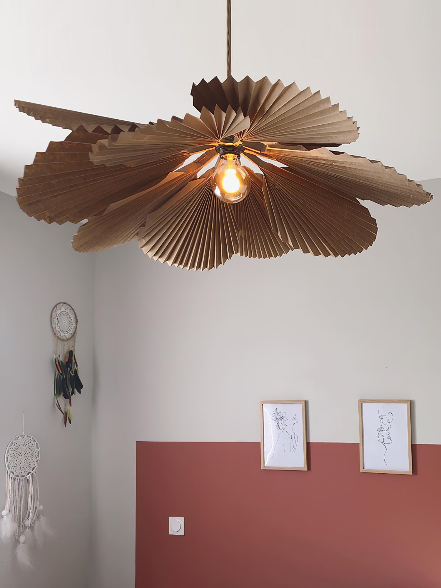 Wilto Pendant Lamp Lotus Leaf Folded Paper Floral