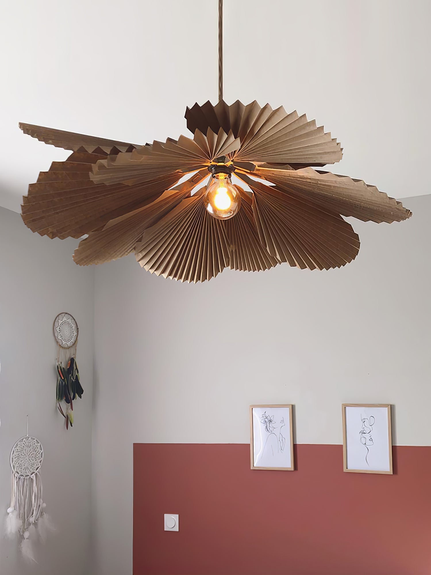Wilto Pendant Lamp Lotus Leaf Folded Paper Floral
