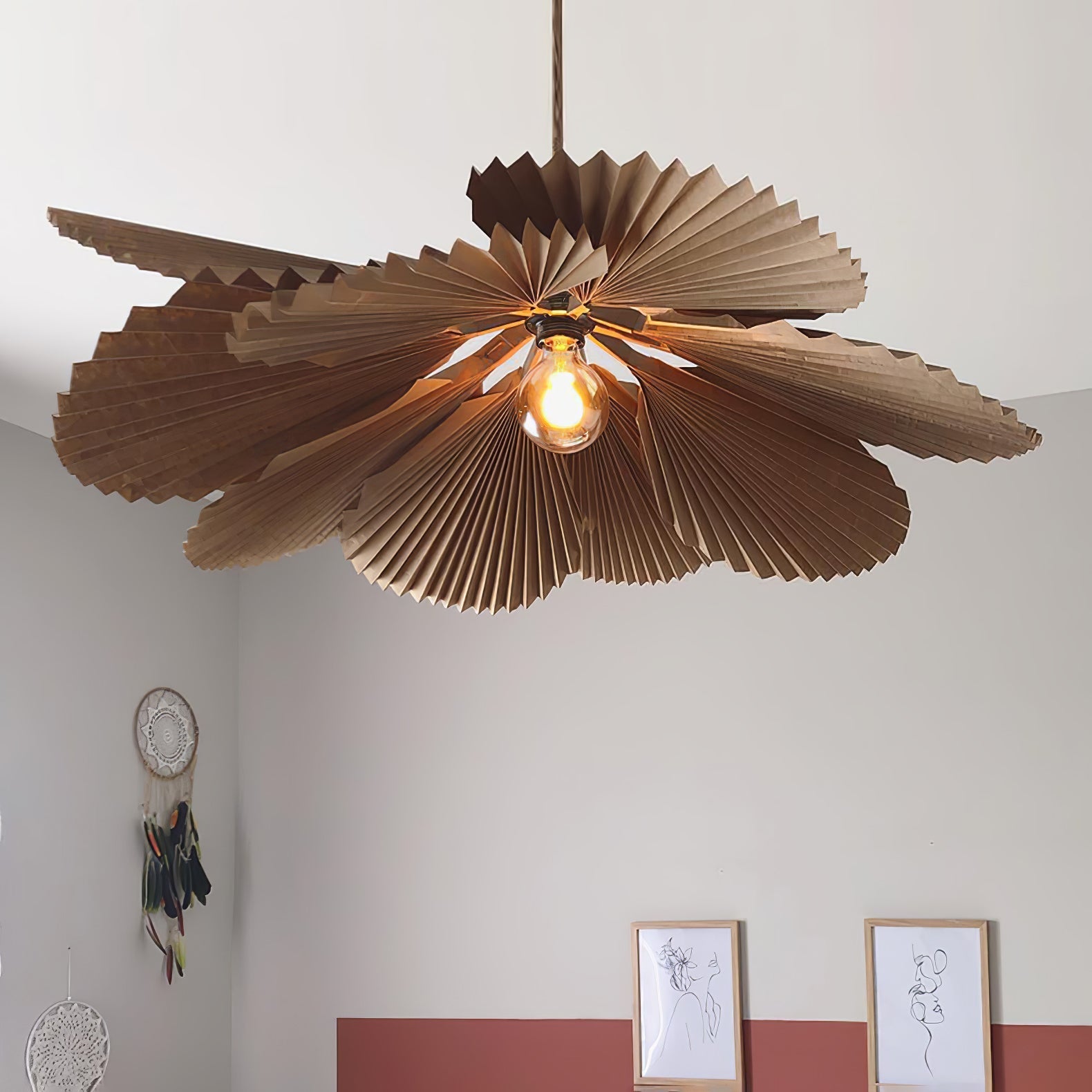 Wilto Pendant Lamp Lotus Leaf Folded Paper Floral