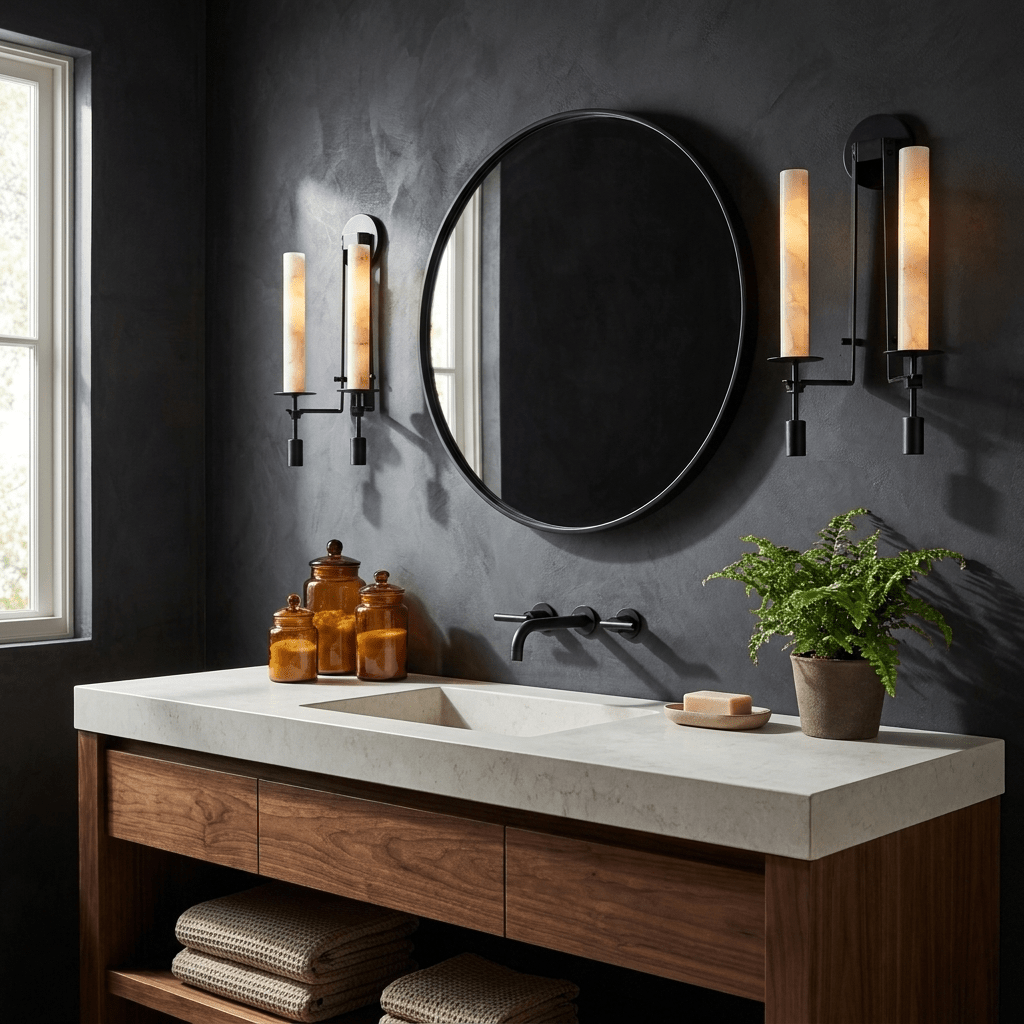 Alabaster Wall Lamp French Classicism