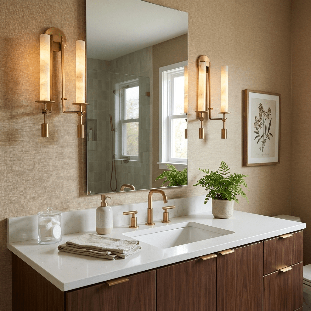 Alabaster Wall Lamp French Classicism