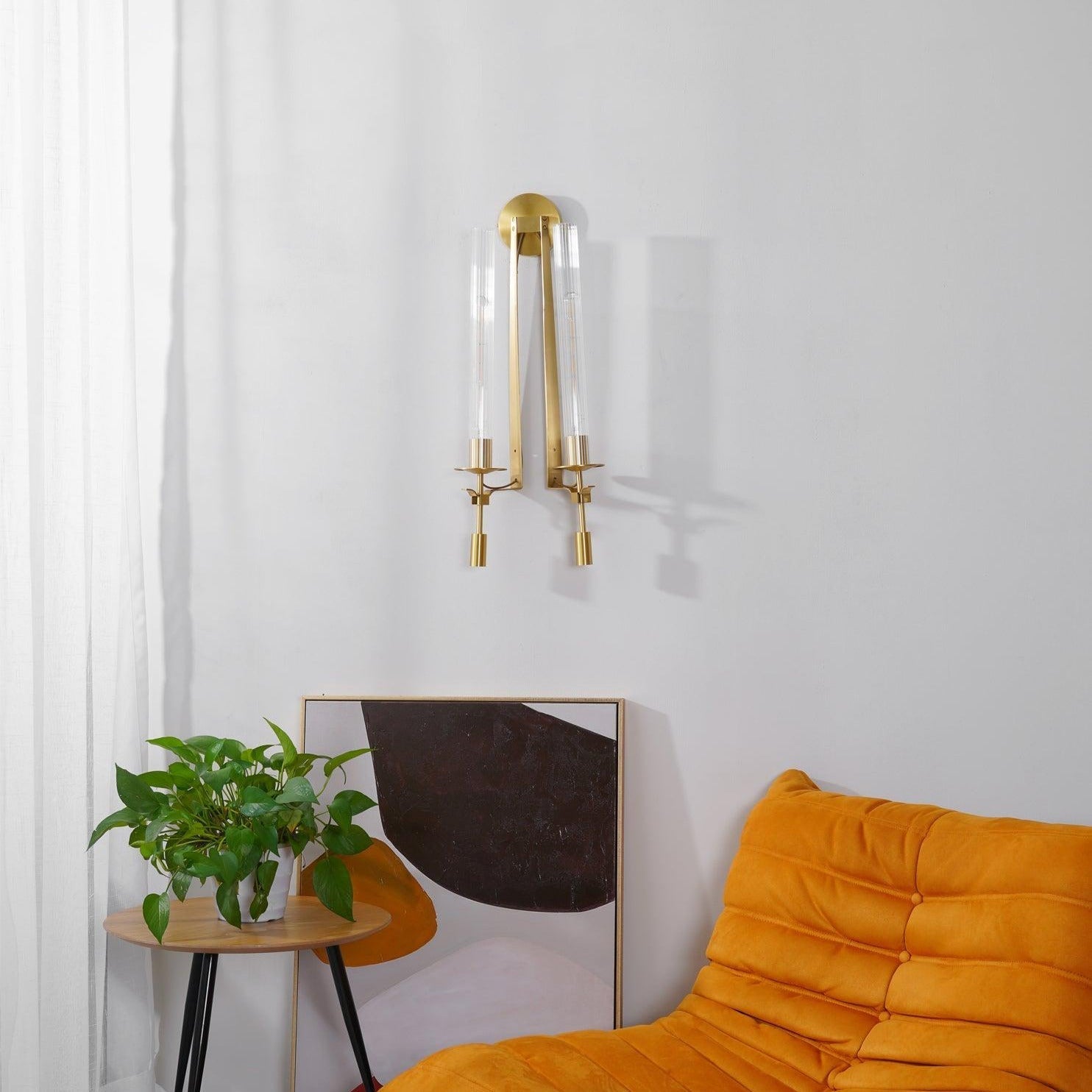 Kristy Glass Indoor Wall Lamp Farmhouse