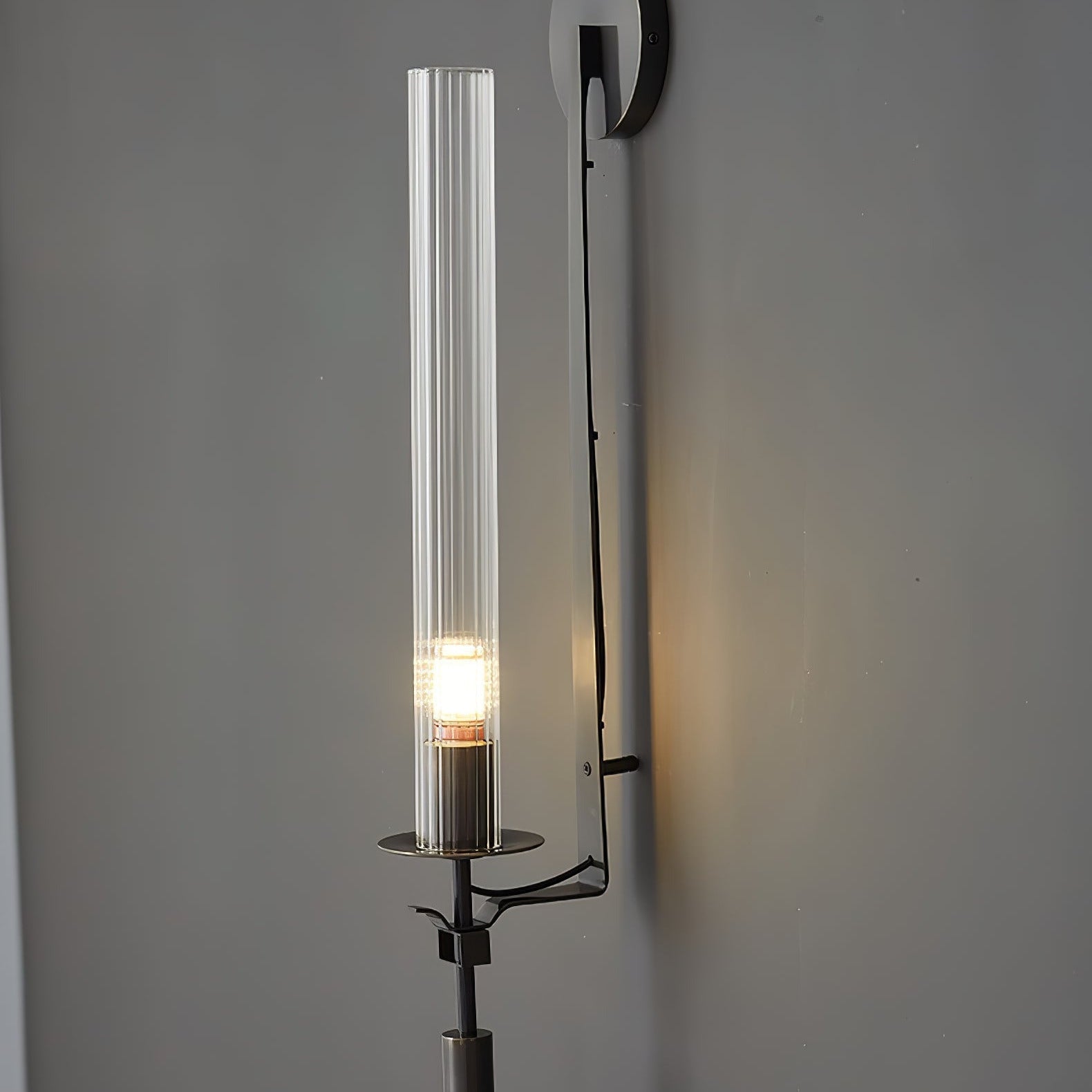 Kristy Glass Indoor Wall Lamp Farmhouse