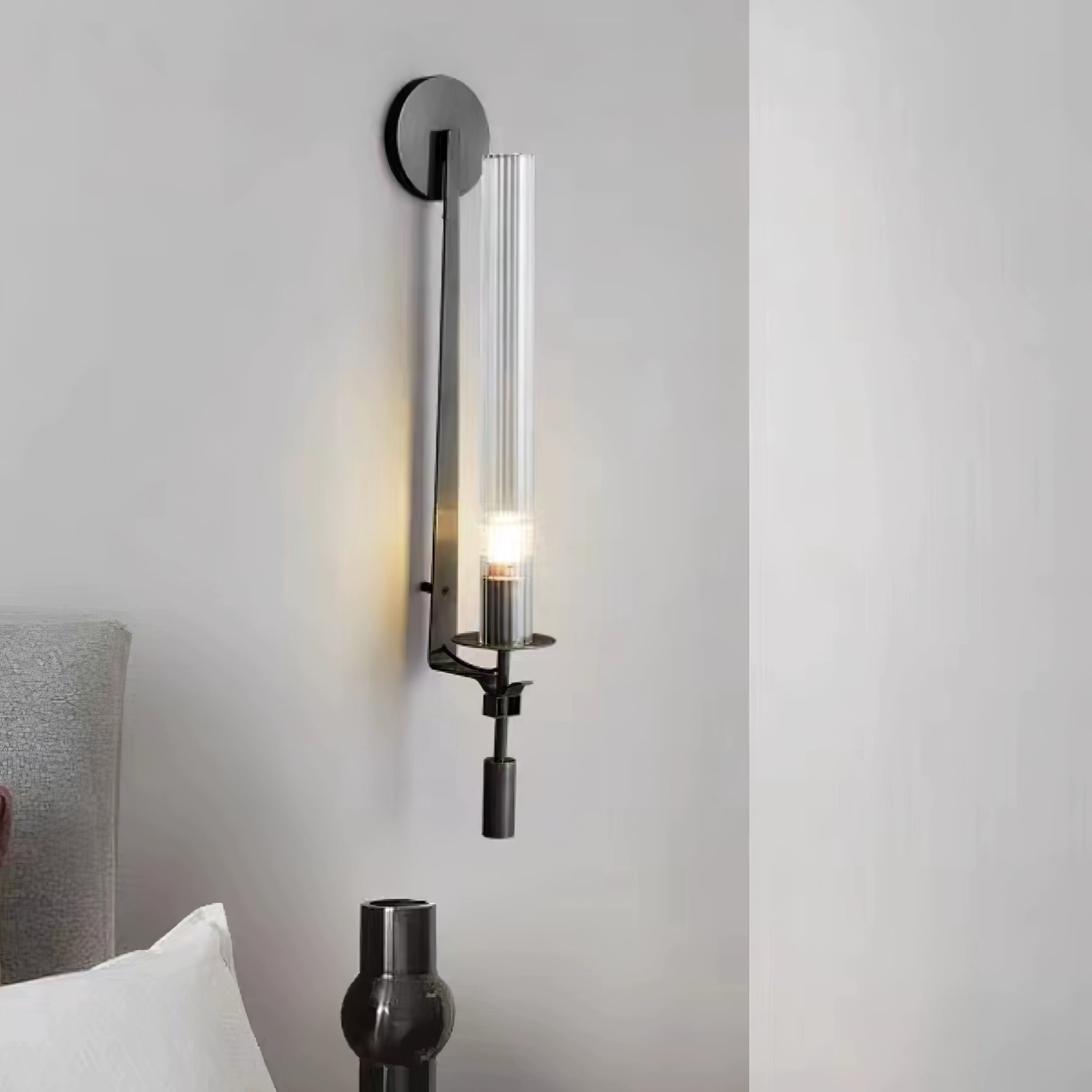 Kristy Glass Indoor Wall Lamp Farmhouse