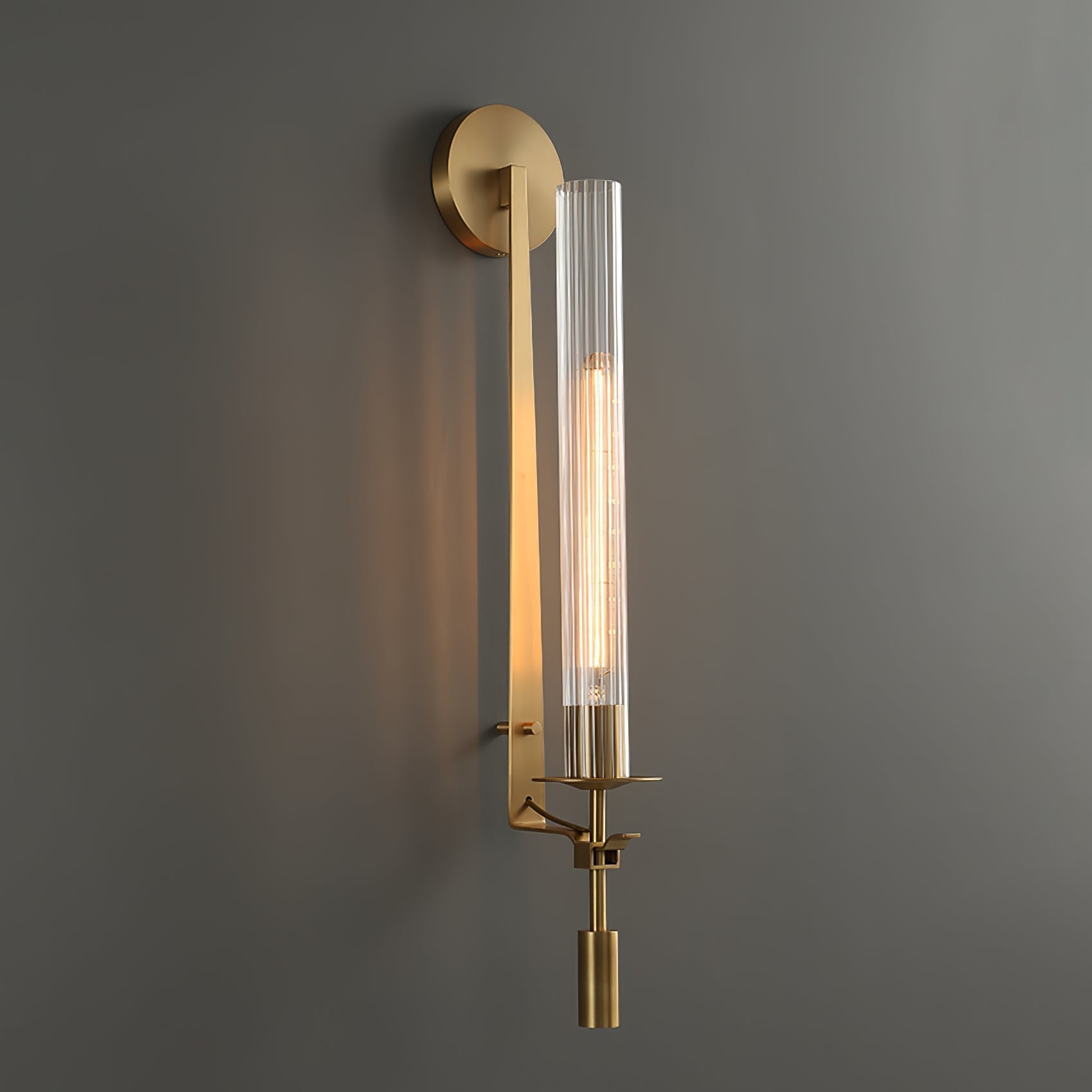 Kristy Glass Indoor Wall Lamp Farmhouse