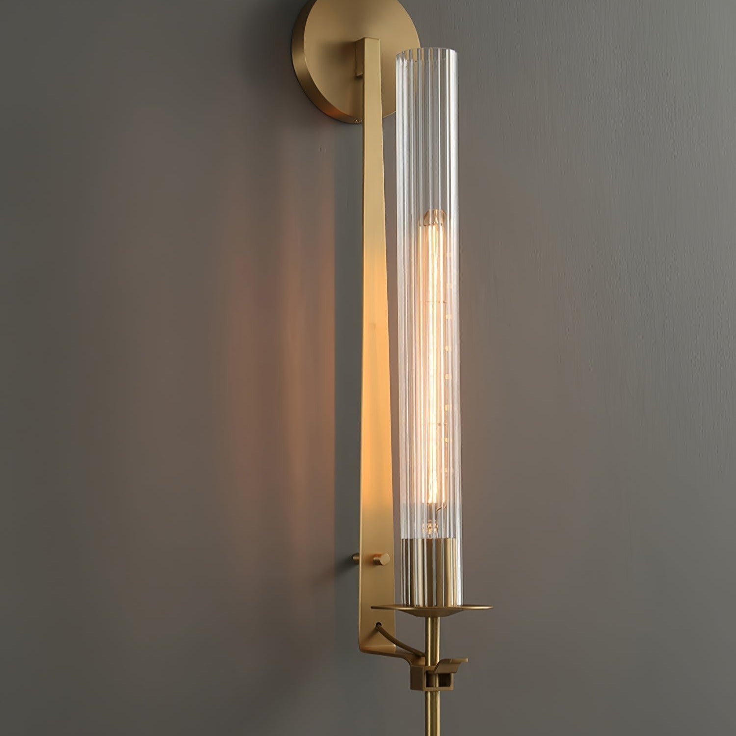 Kristy Glass Indoor Wall Lamp Farmhouse