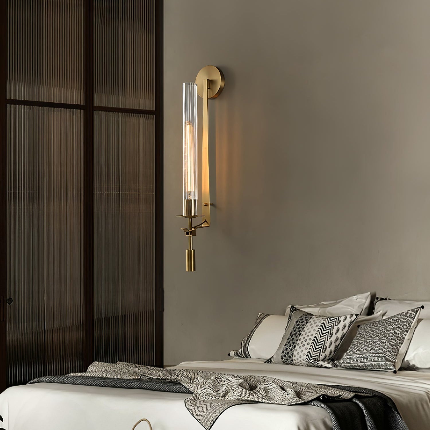 Kristy Glass Indoor Wall Lamp Farmhouse
