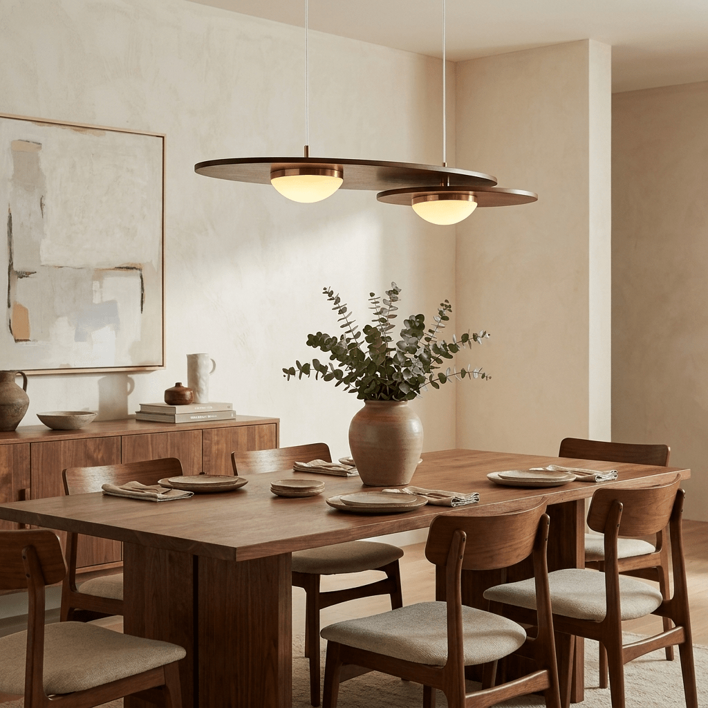Lindenmont Walnut Linear Pendant Light