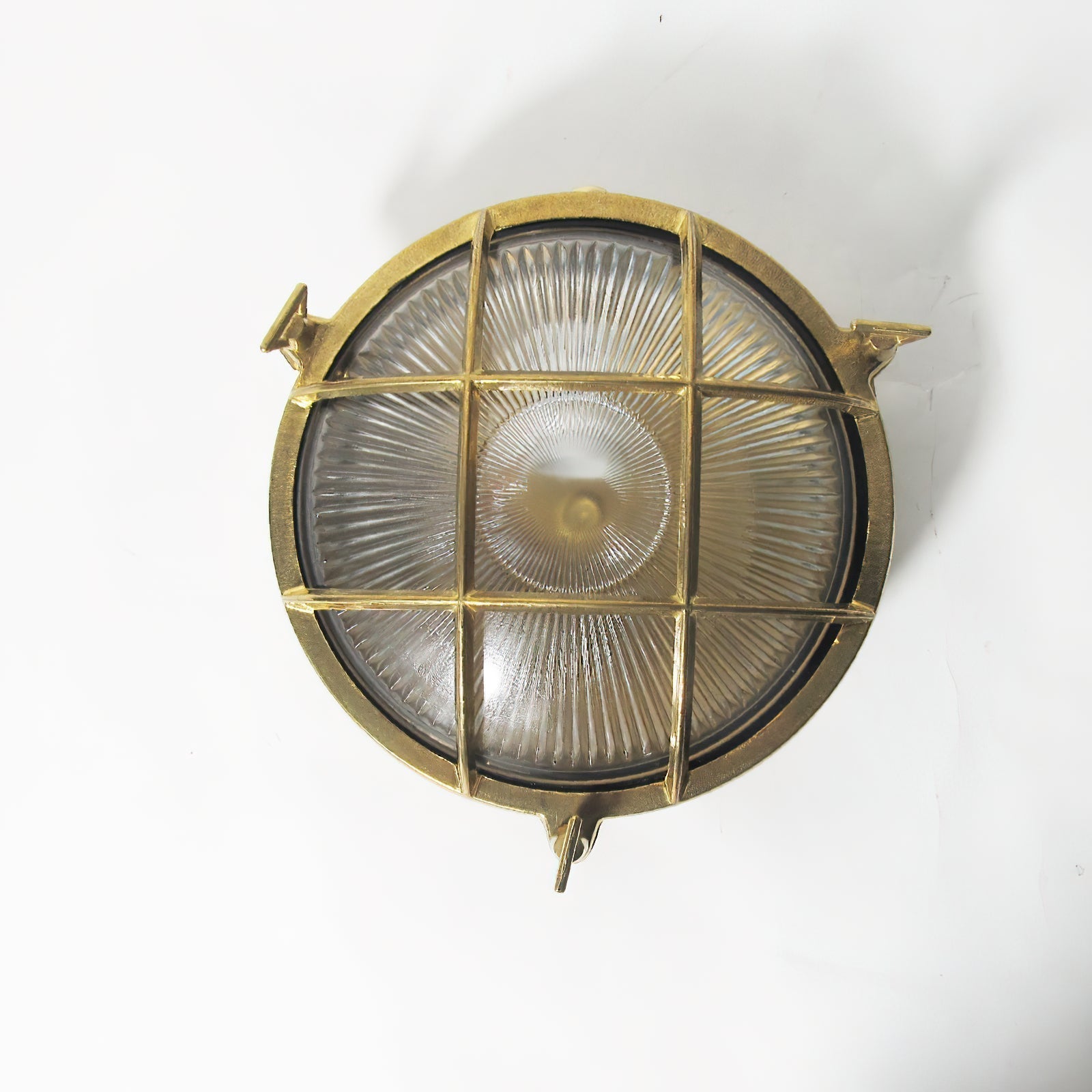 Erthearis Vintage Brass Bunker Sconce Wall Lamp