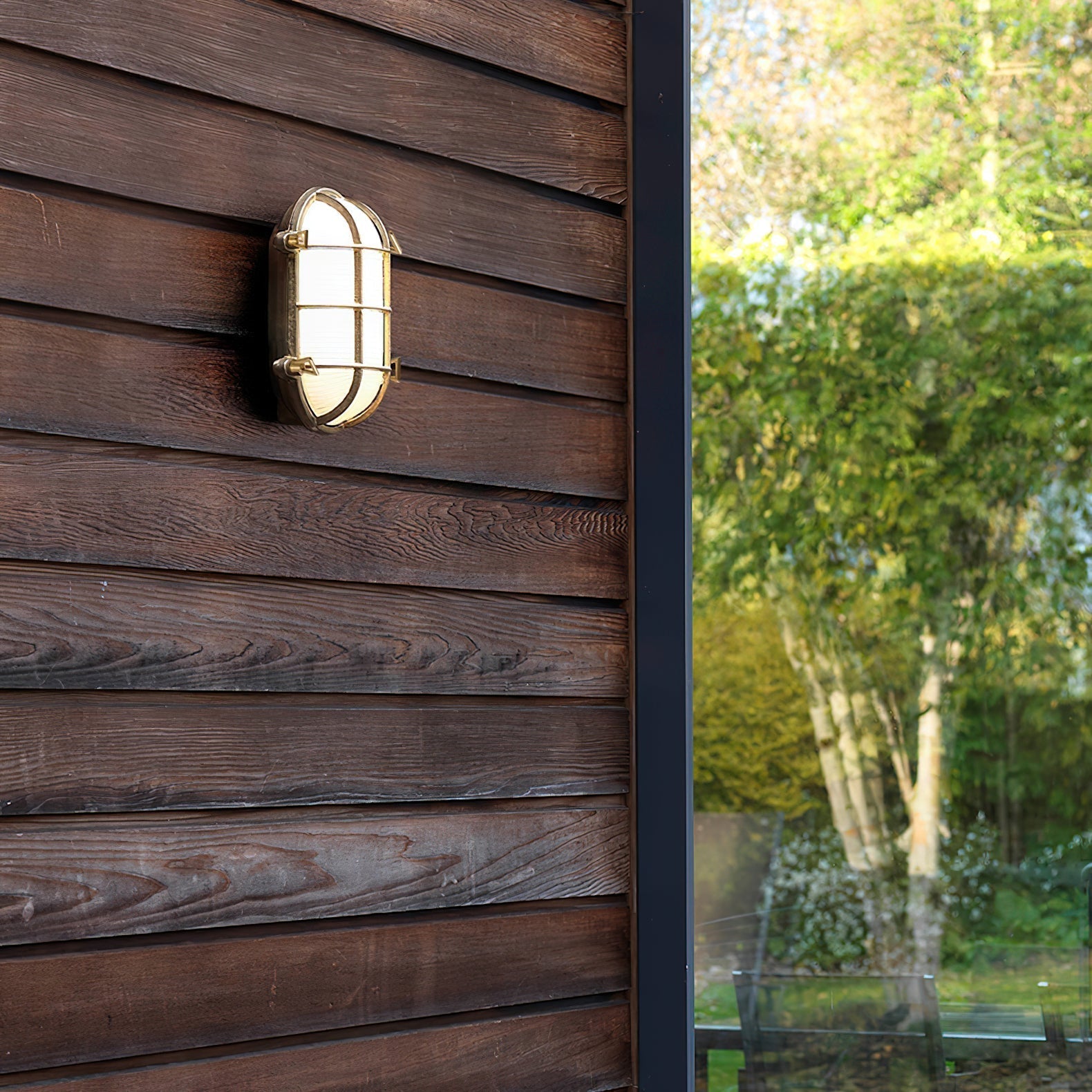 Erthearis Vintage Brass Bunker Sconce Wall Lamp
