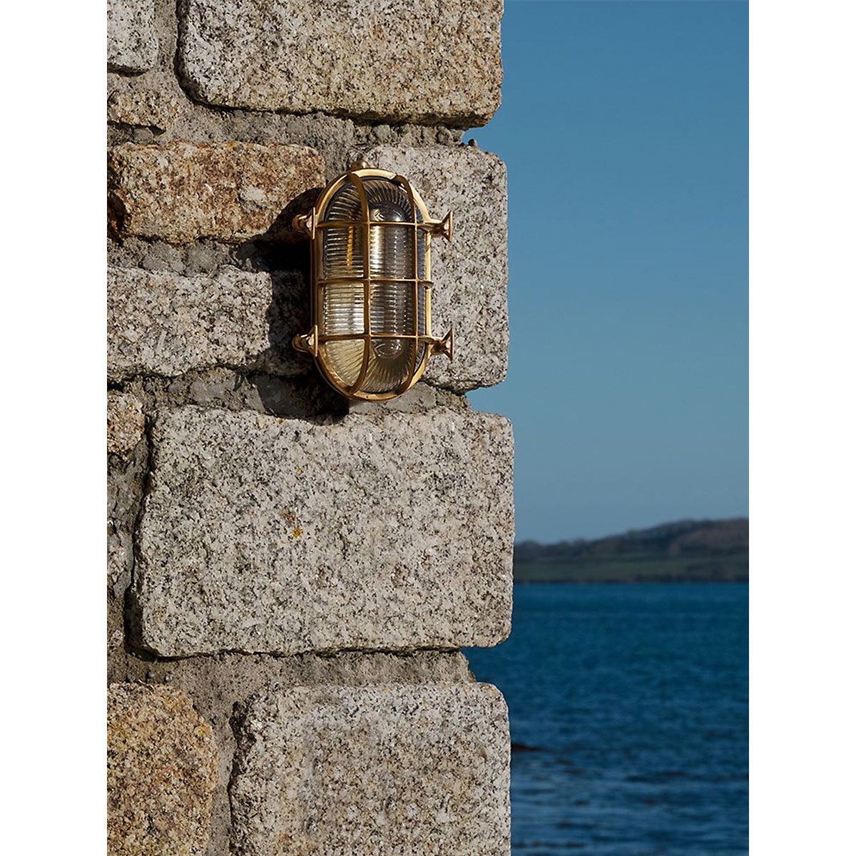 Erthearis Vintage Brass Bunker Sconce Wall Lamp