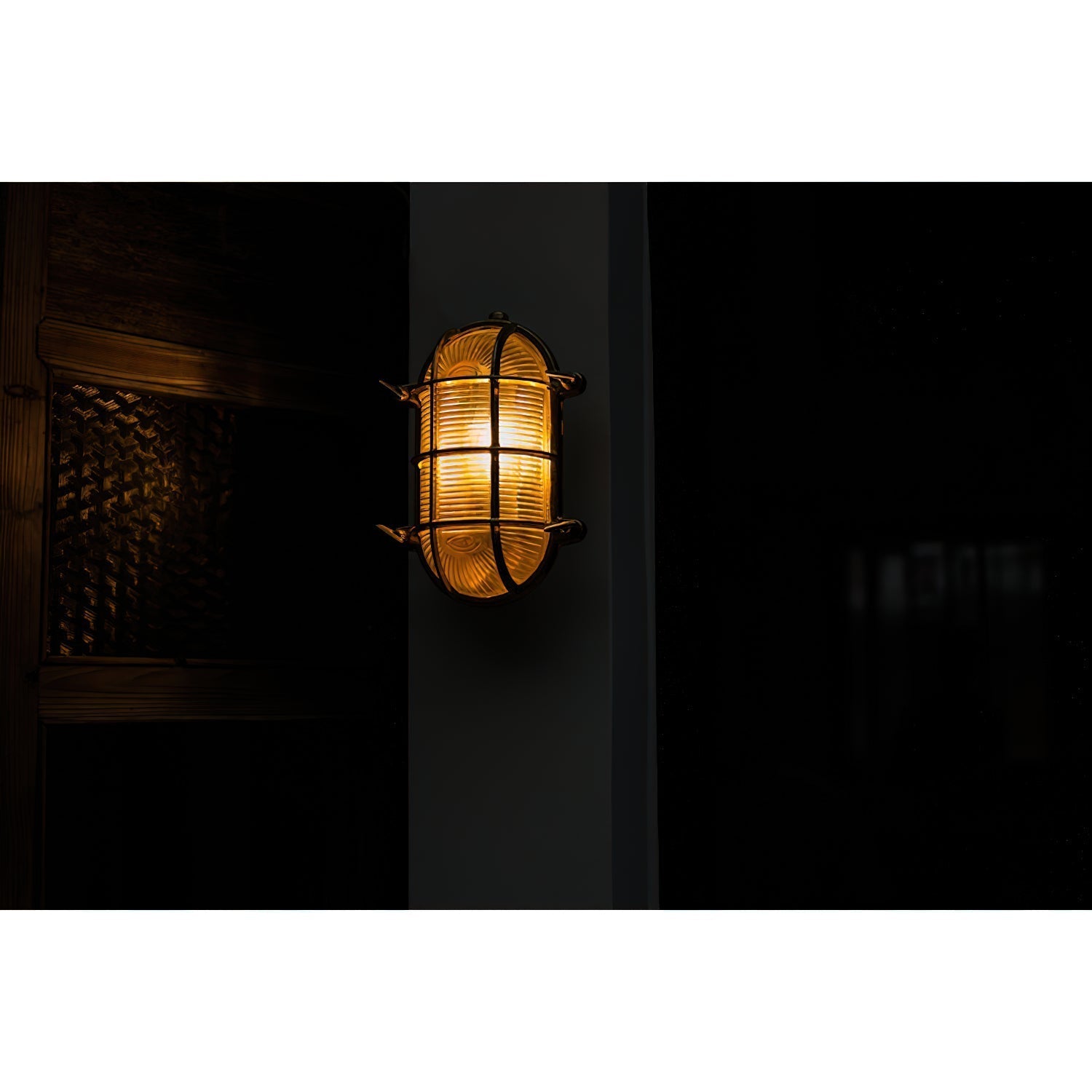 Erthearis Vintage Brass Bunker Sconce Wall Lamp