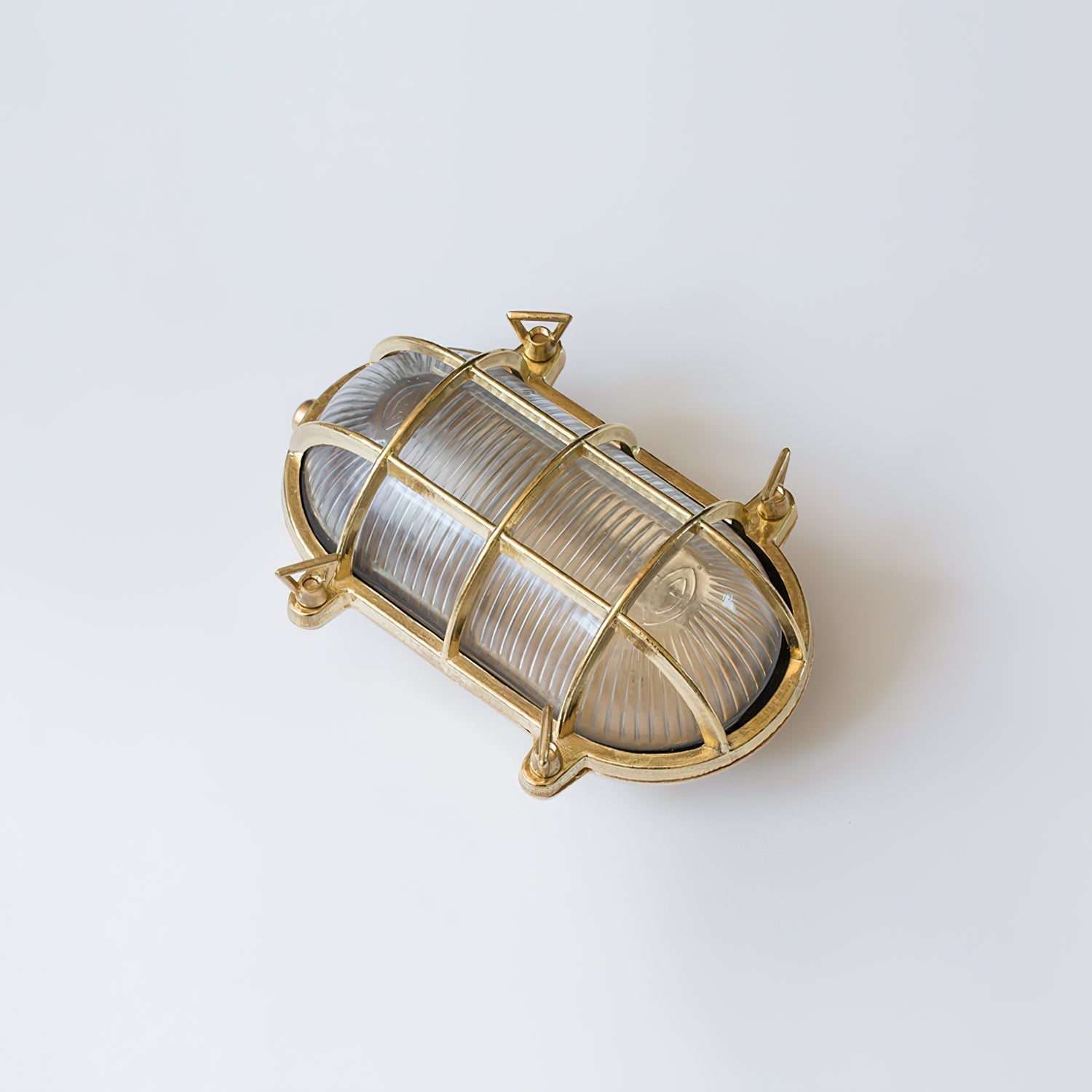 Erthearis Vintage Brass Bunker Sconce Wall Lamp