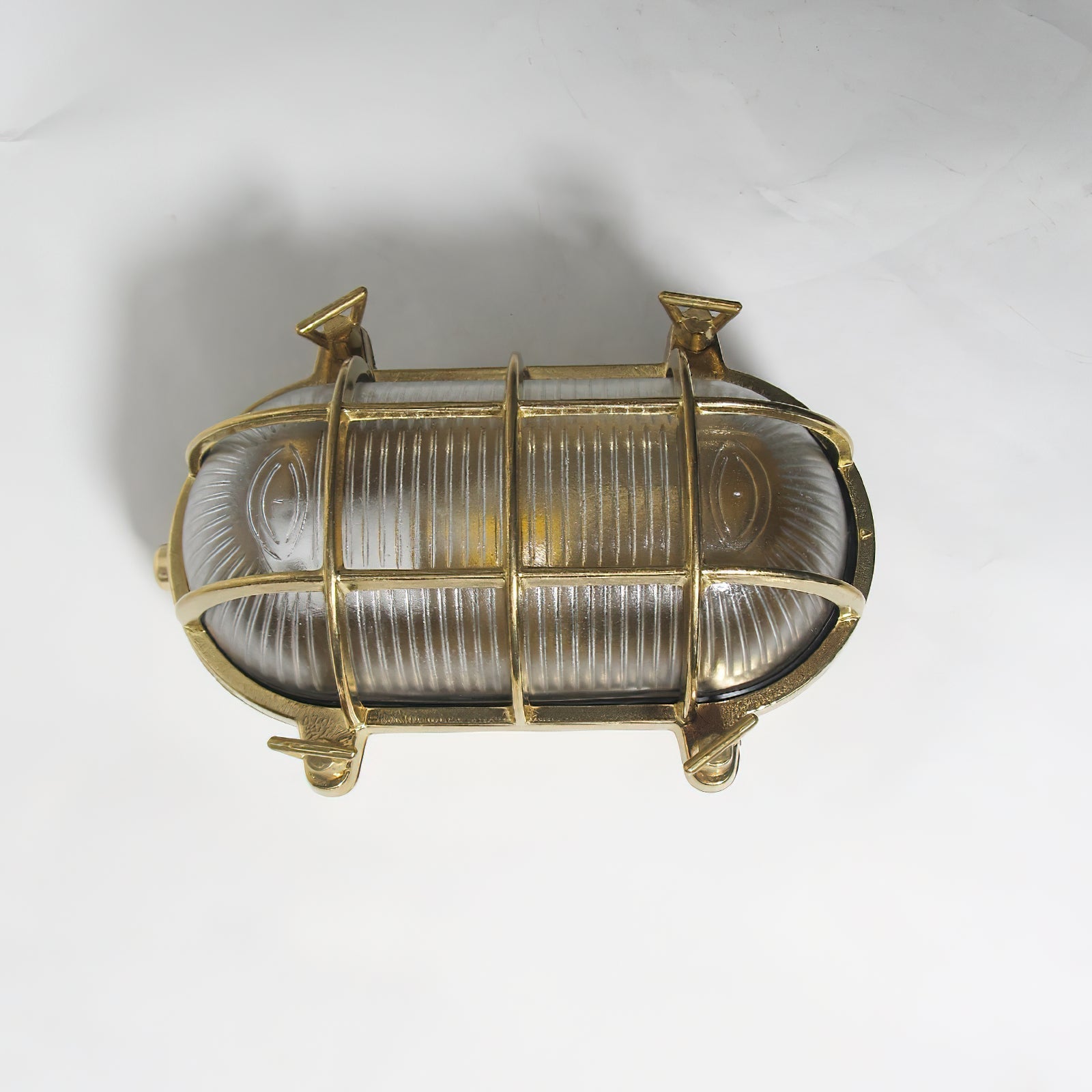 Erthearis Vintage Brass Bunker Sconce Wall Lamp