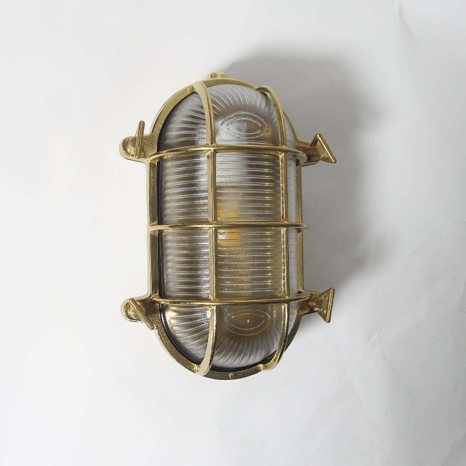 Erthearis Vintage Brass Bunker Sconce Wall Lamp