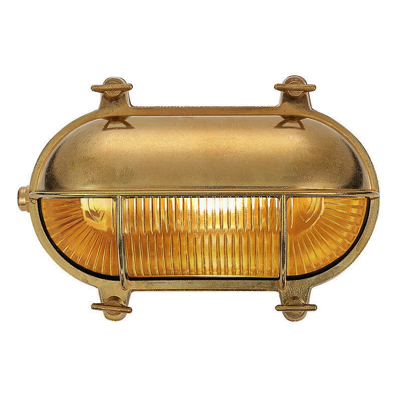 Erthearis Vintage Brass Bunker Sconce Wall Lamp
