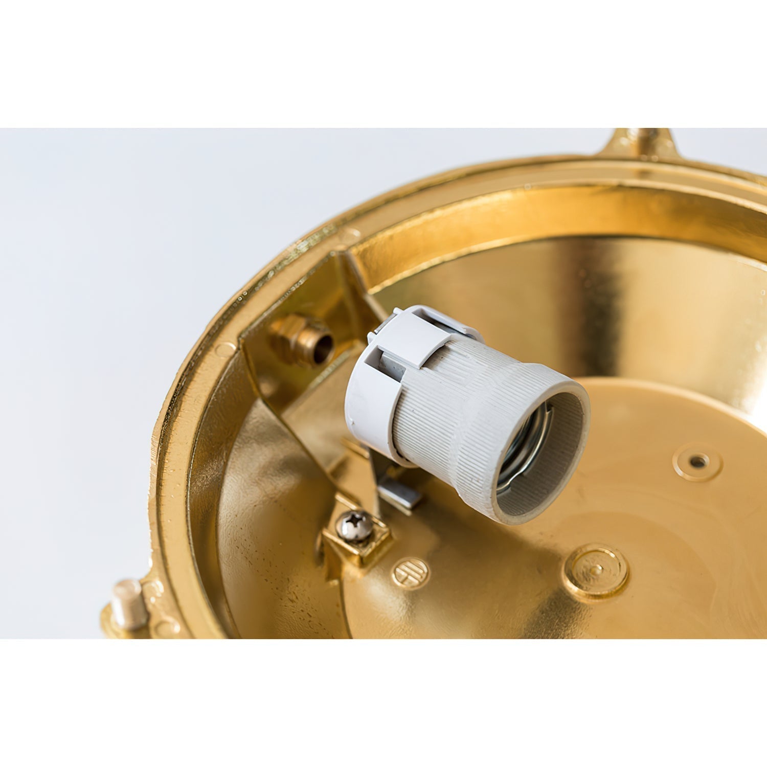 Erthearis Vintage Brass Bunker Sconce Wall Lamp