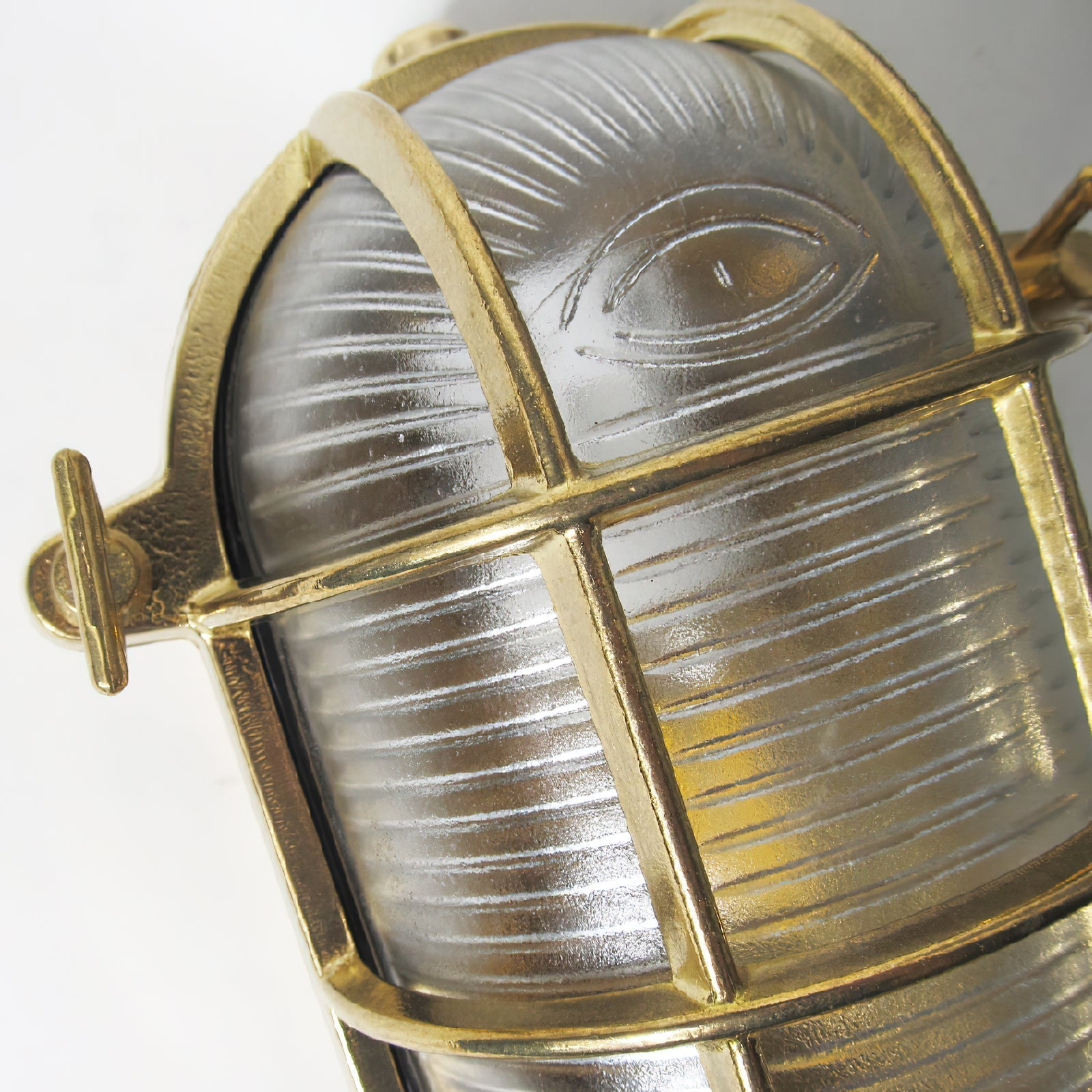 Erthearis Vintage Brass Bunker Sconce Wall Lamp