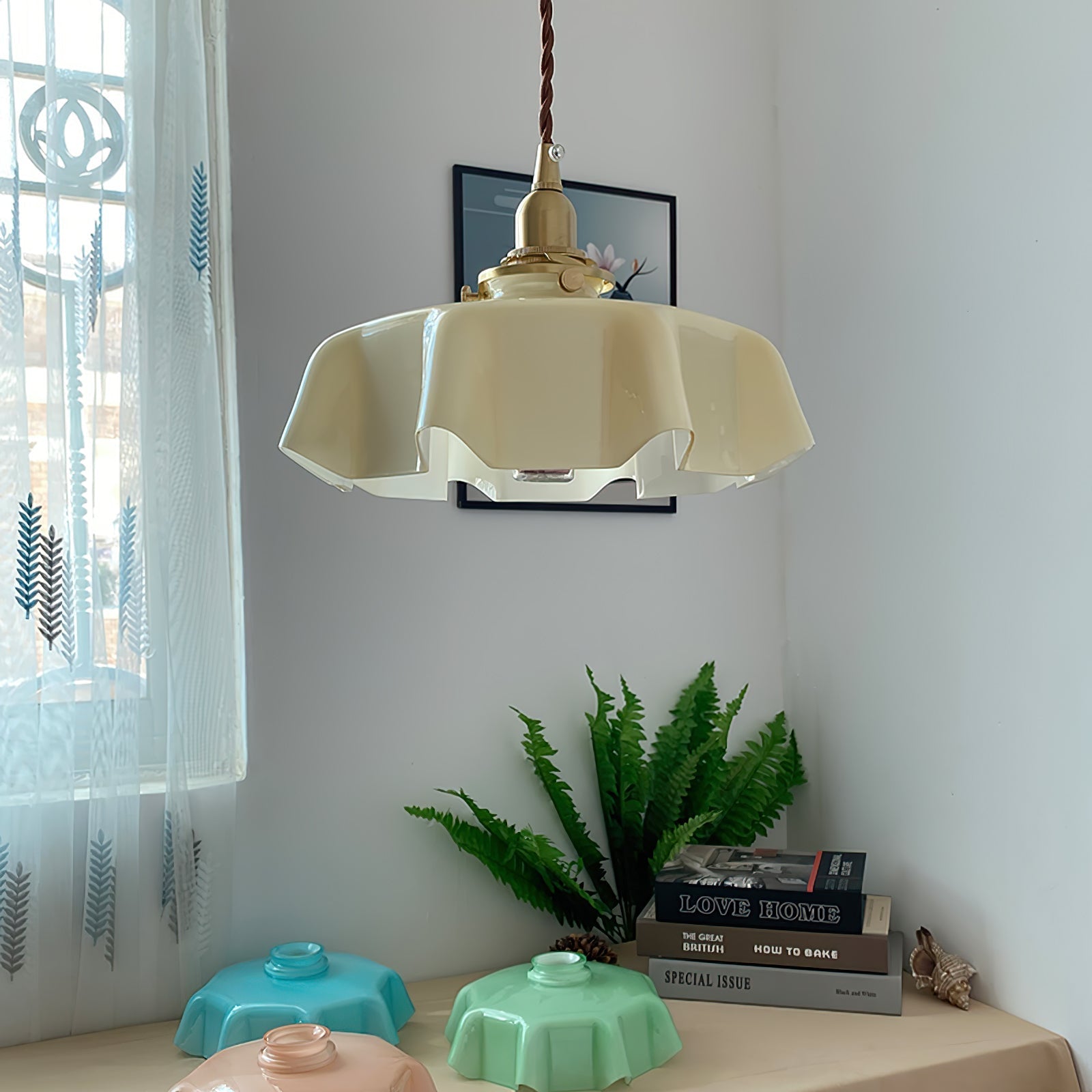 Liorivora Pendant Light French Flower for Dining Room