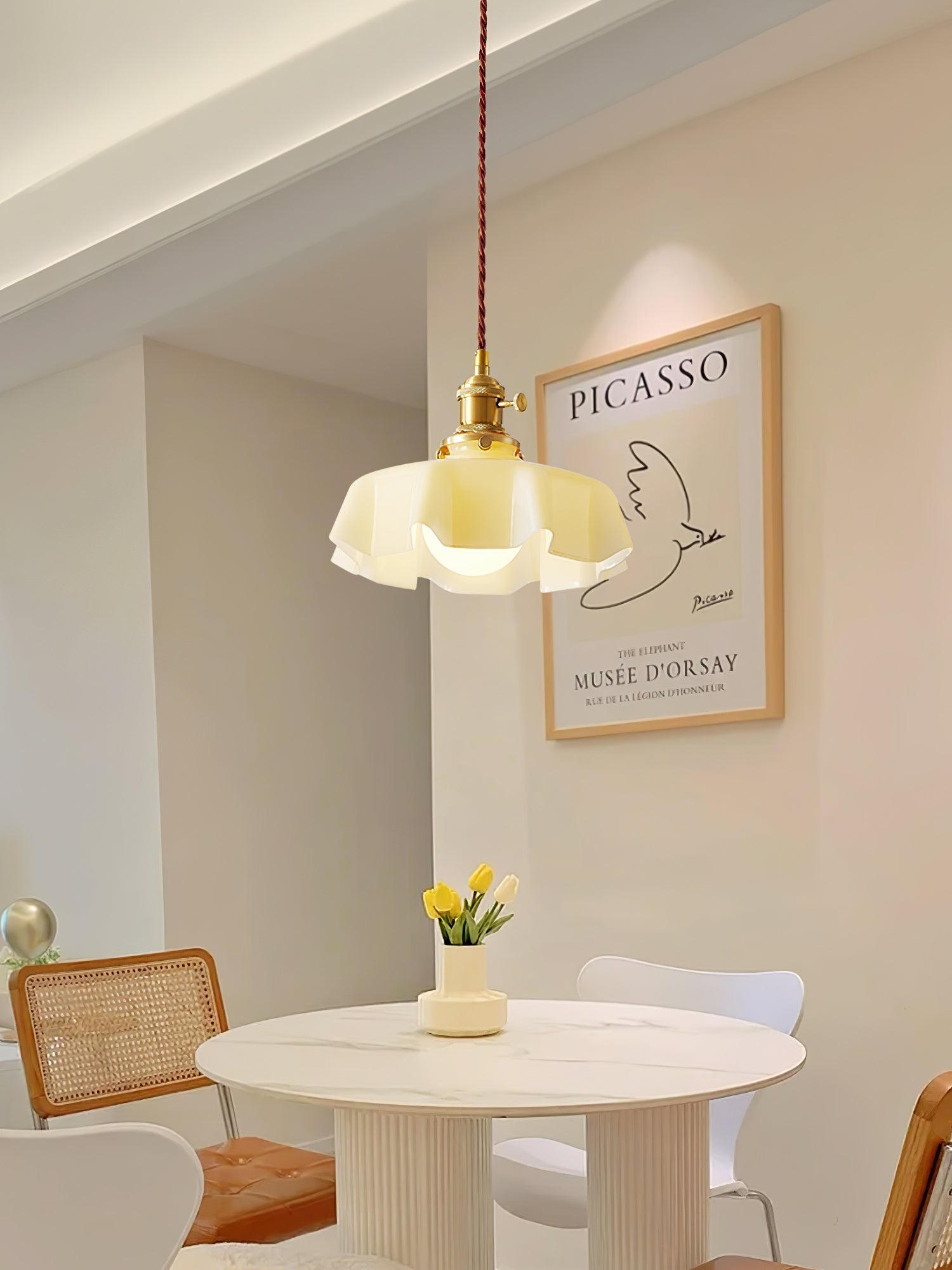 Liorivora Pendant Light French Flower for Dining Room
