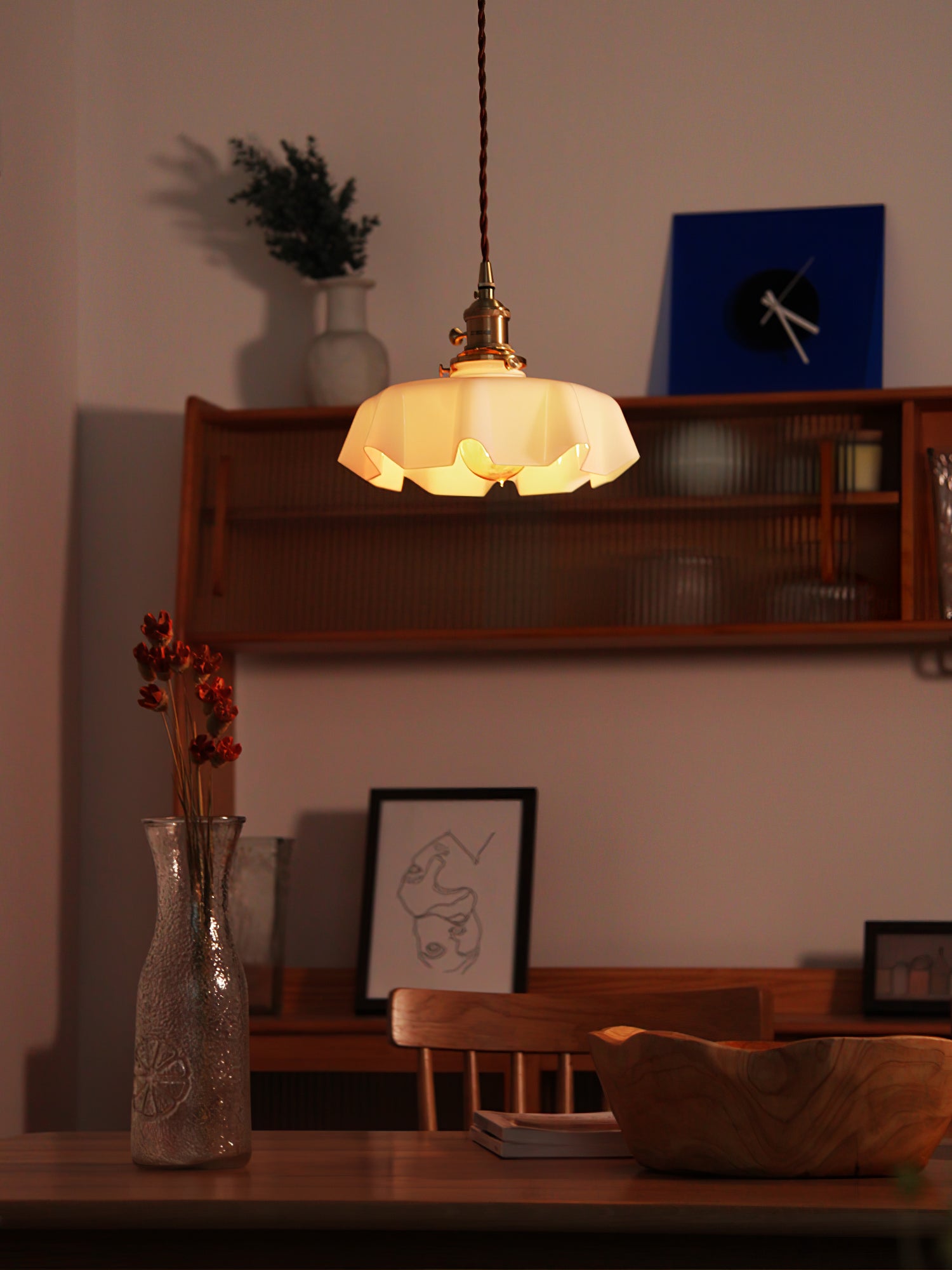 Liorivora Pendant Light French Flower for Dining Room