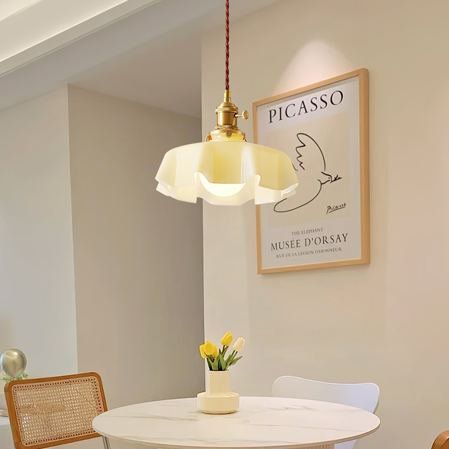 Liorivora Pendant Light French Flower for Dining Room