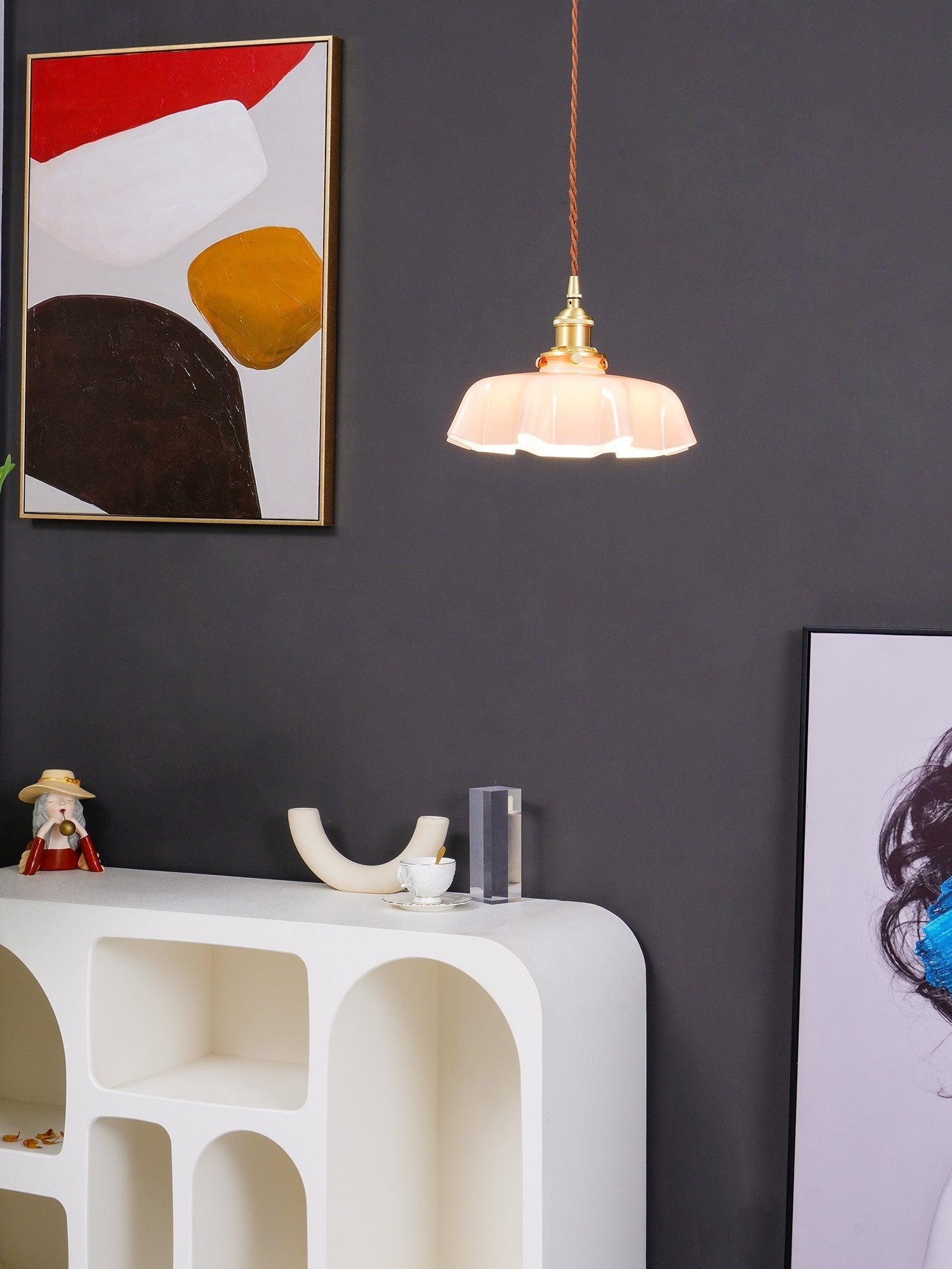 Liorivora Pendant Light French Flower for Dining Room