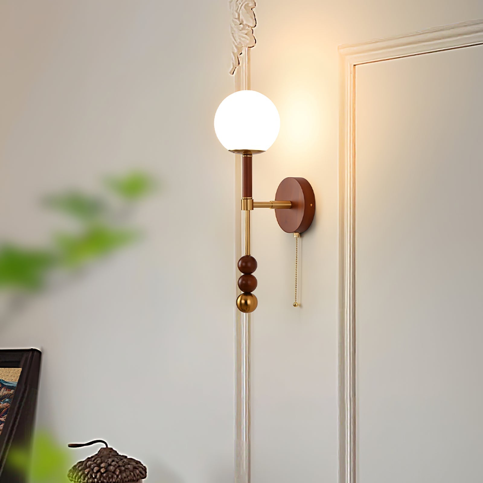 Hilda Roma Elegance Wood Sconce Wall lamp