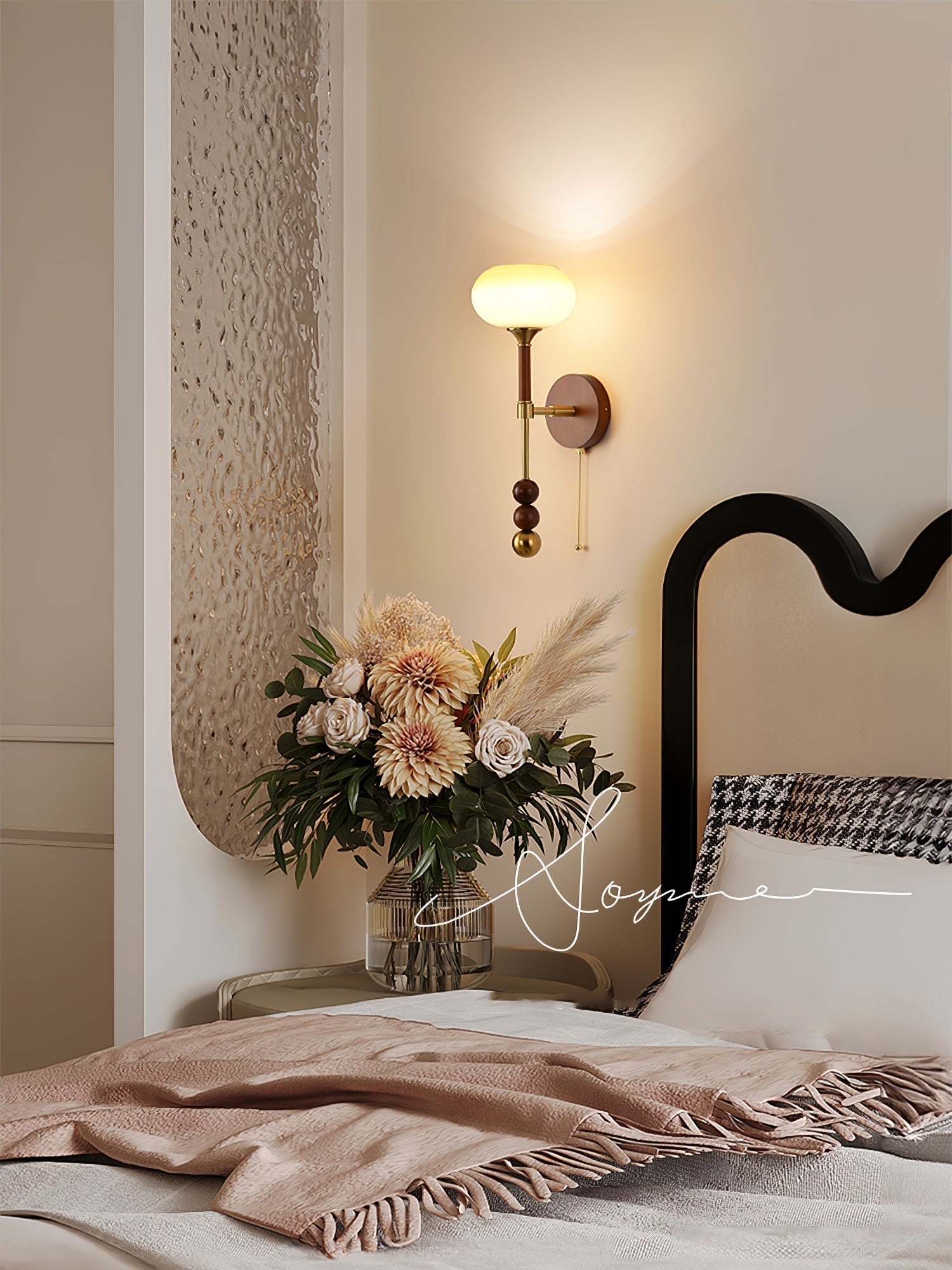 Hilda Roma Elegance Wood Sconce Wall lamp