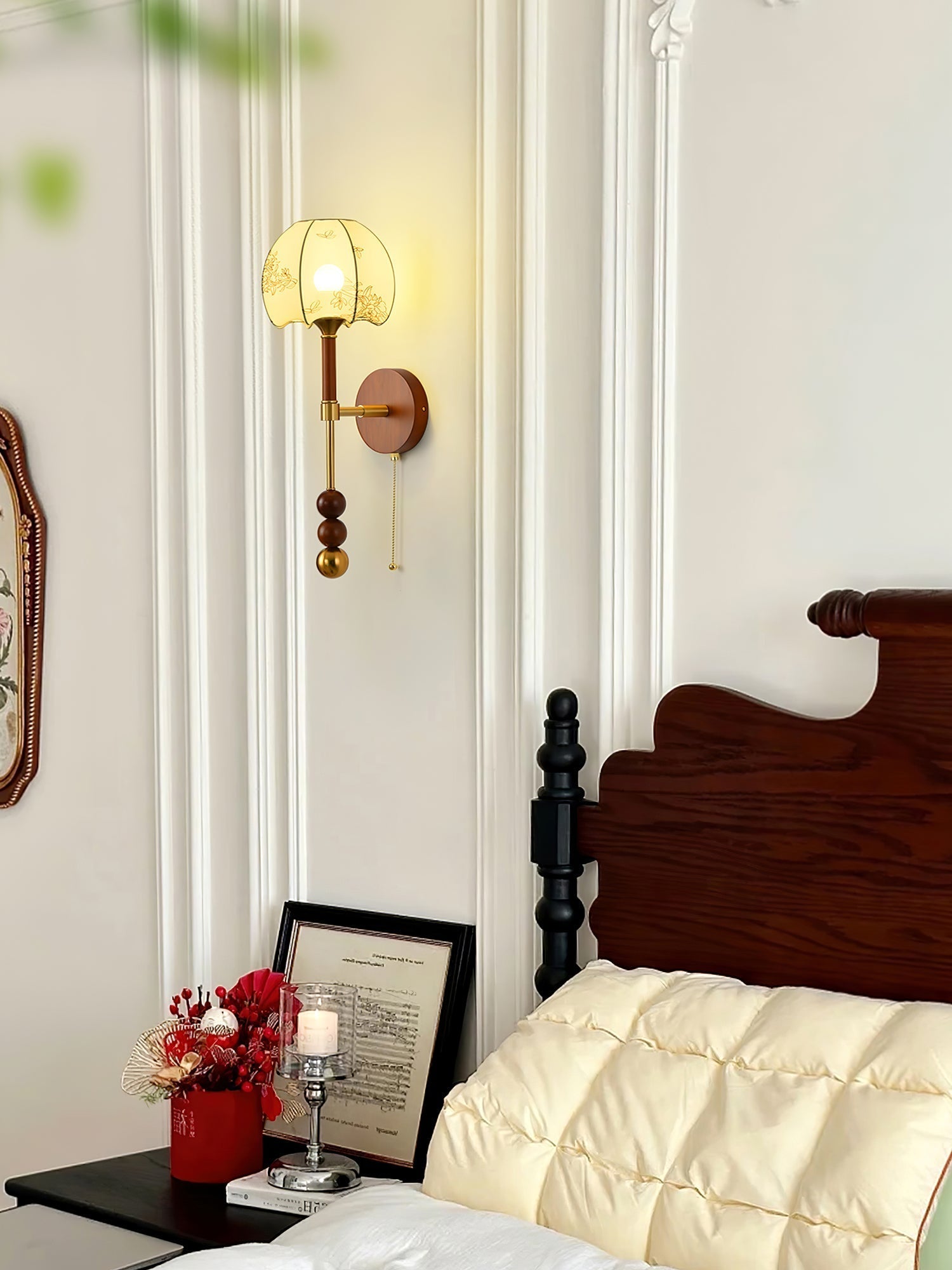 Hilda Roma Elegance Wood Sconce Wall lamp