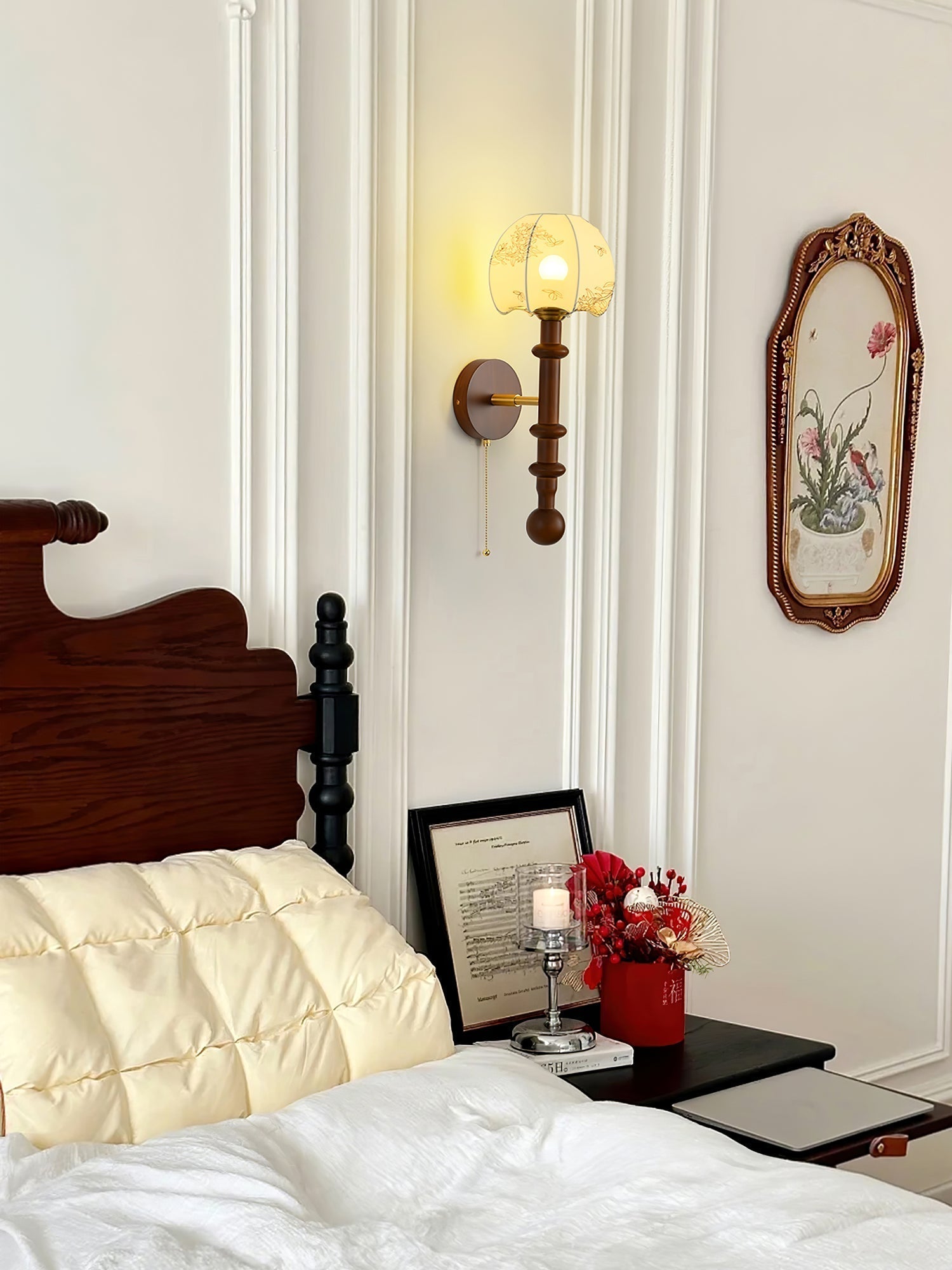 Hilda Roma Elegance Wood Sconce Wall lamp
