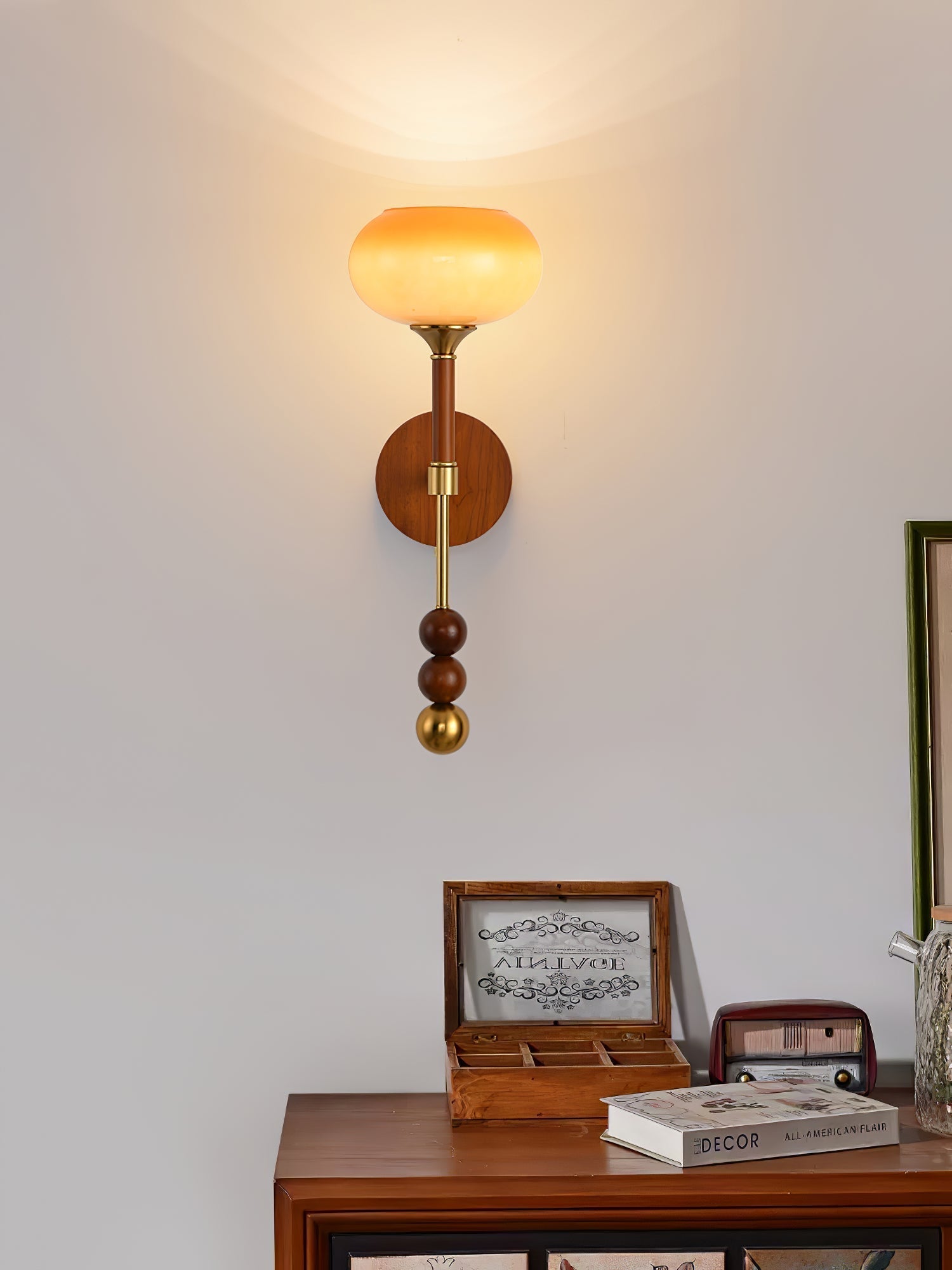 Hilda Roma Elegance Wood Sconce Wall lamp