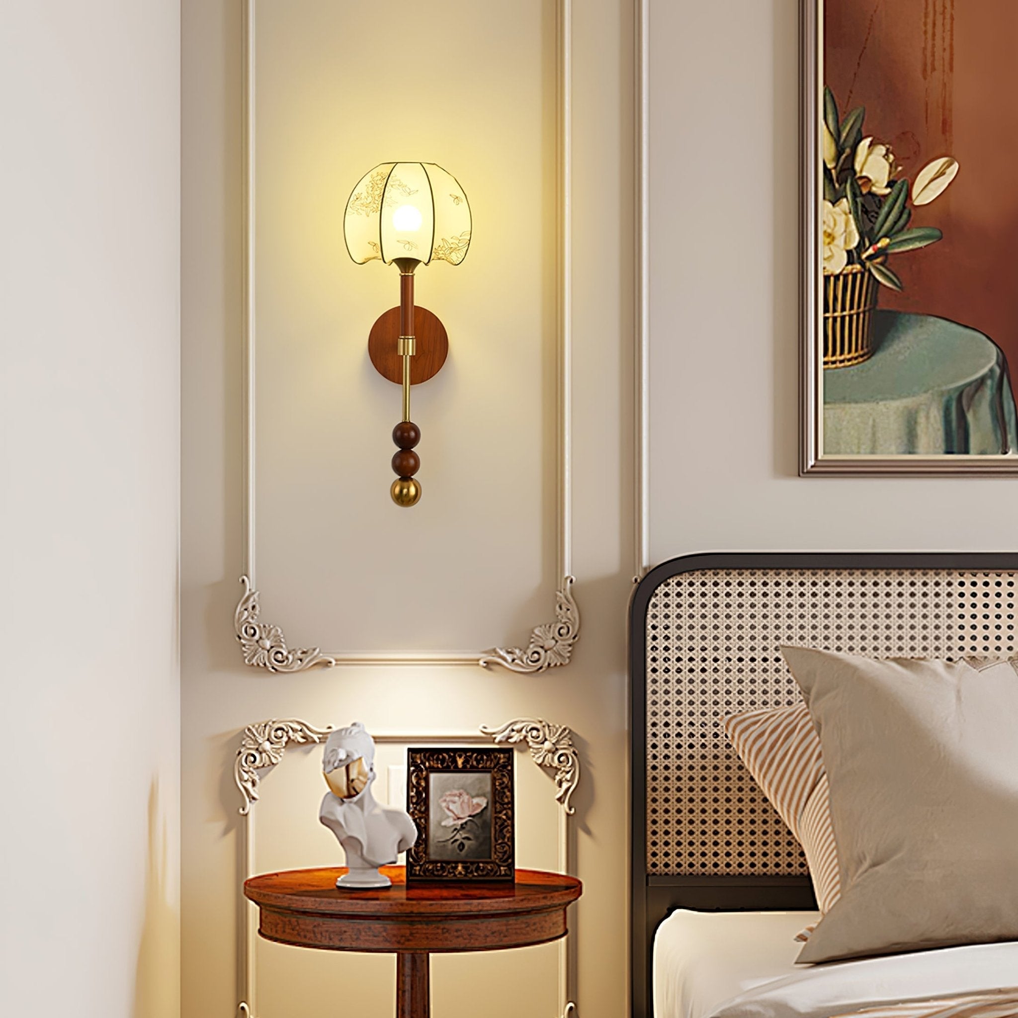 Hilda Roma Elegance Wood Sconce Wall lamp